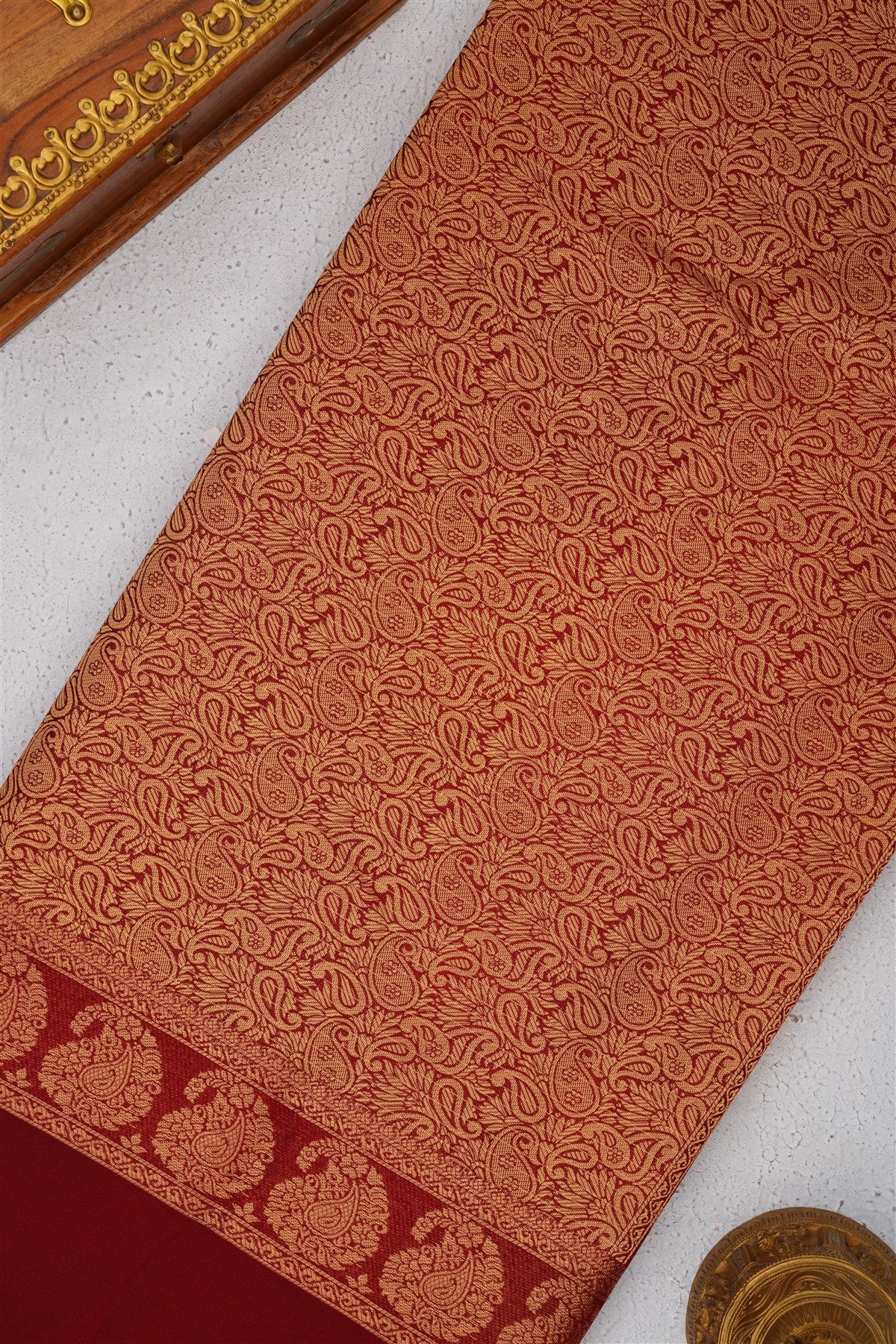 Mysore Crepe Silk Cream Saree