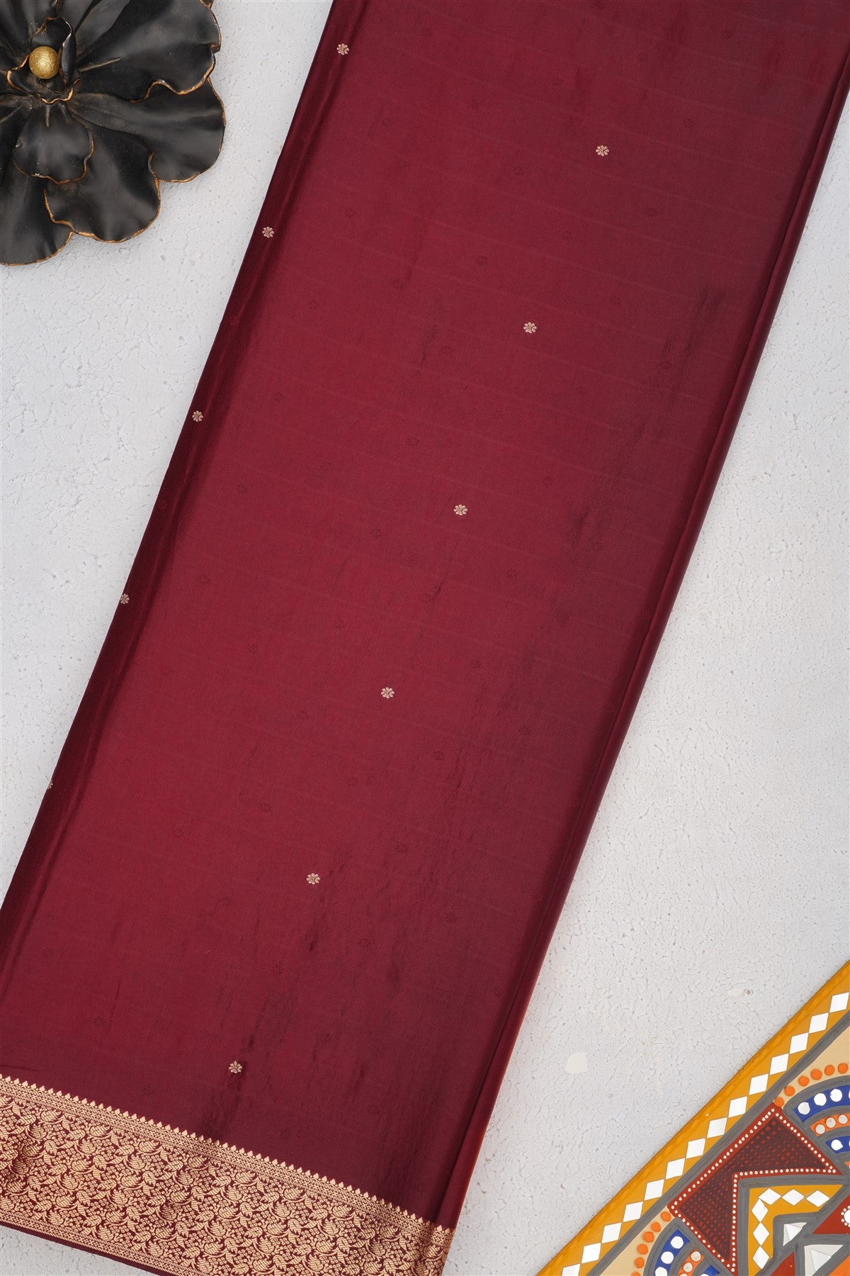 Banarasi Mashru Orange Saree