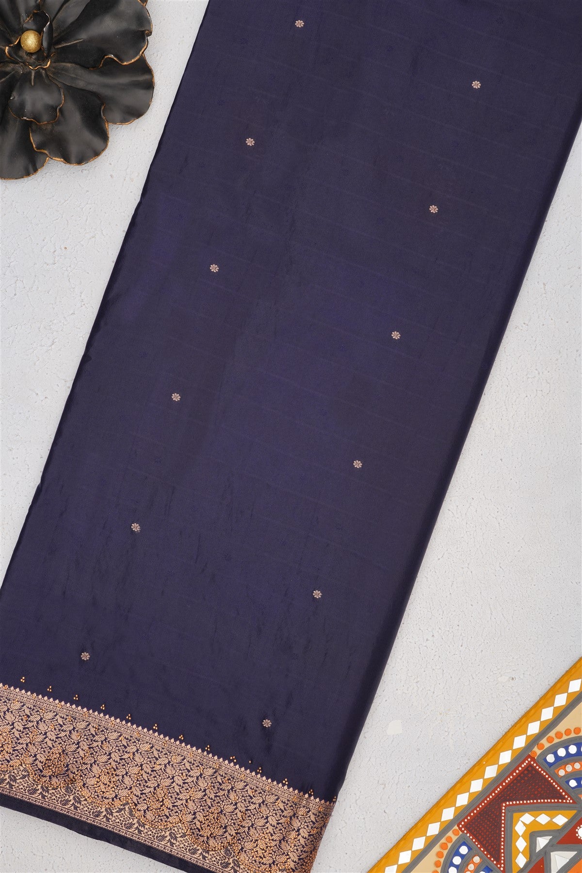 Banarasi Mashru Teal Saree