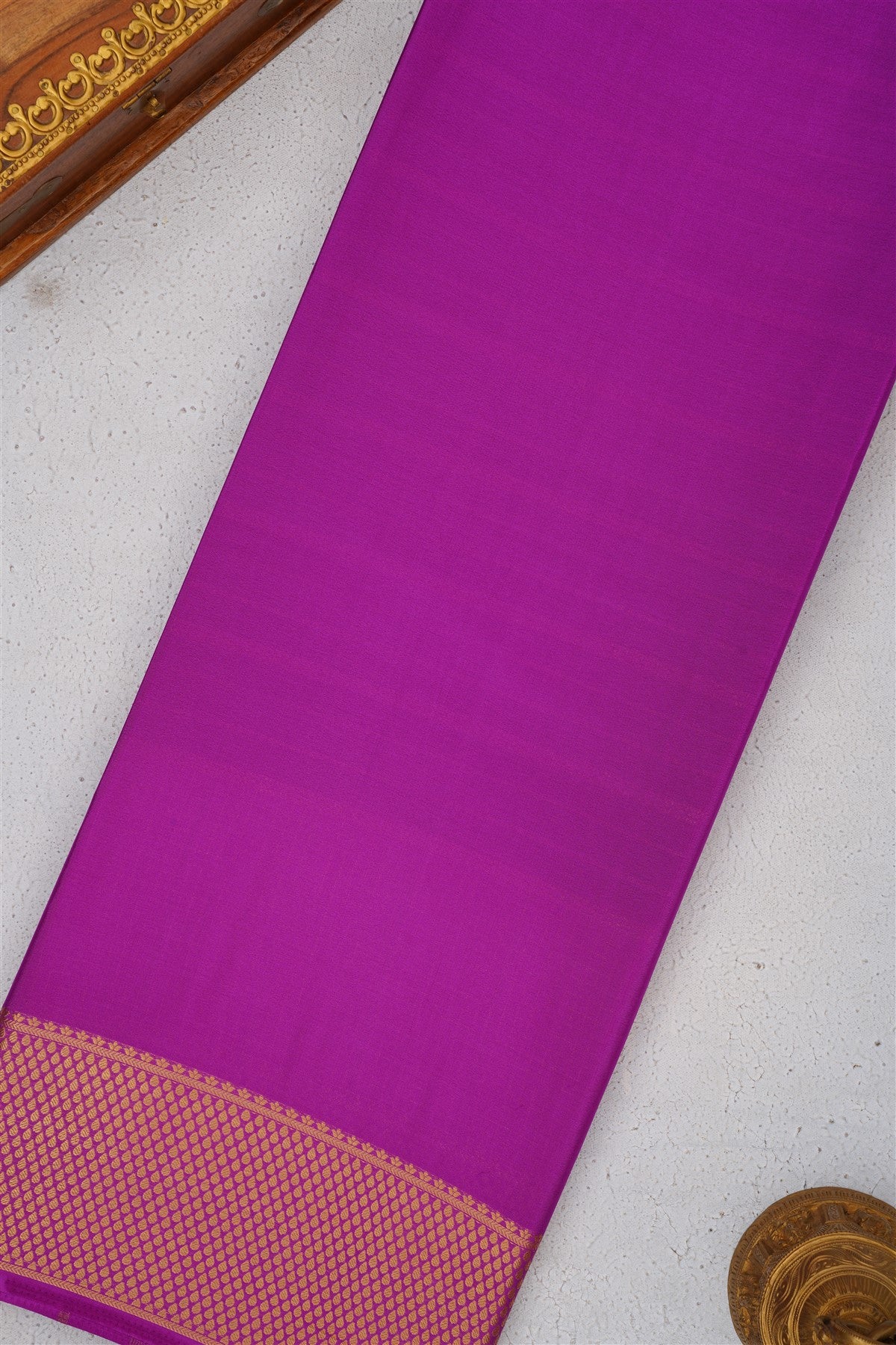 Binny Crepe Silk Dark Purple Saree