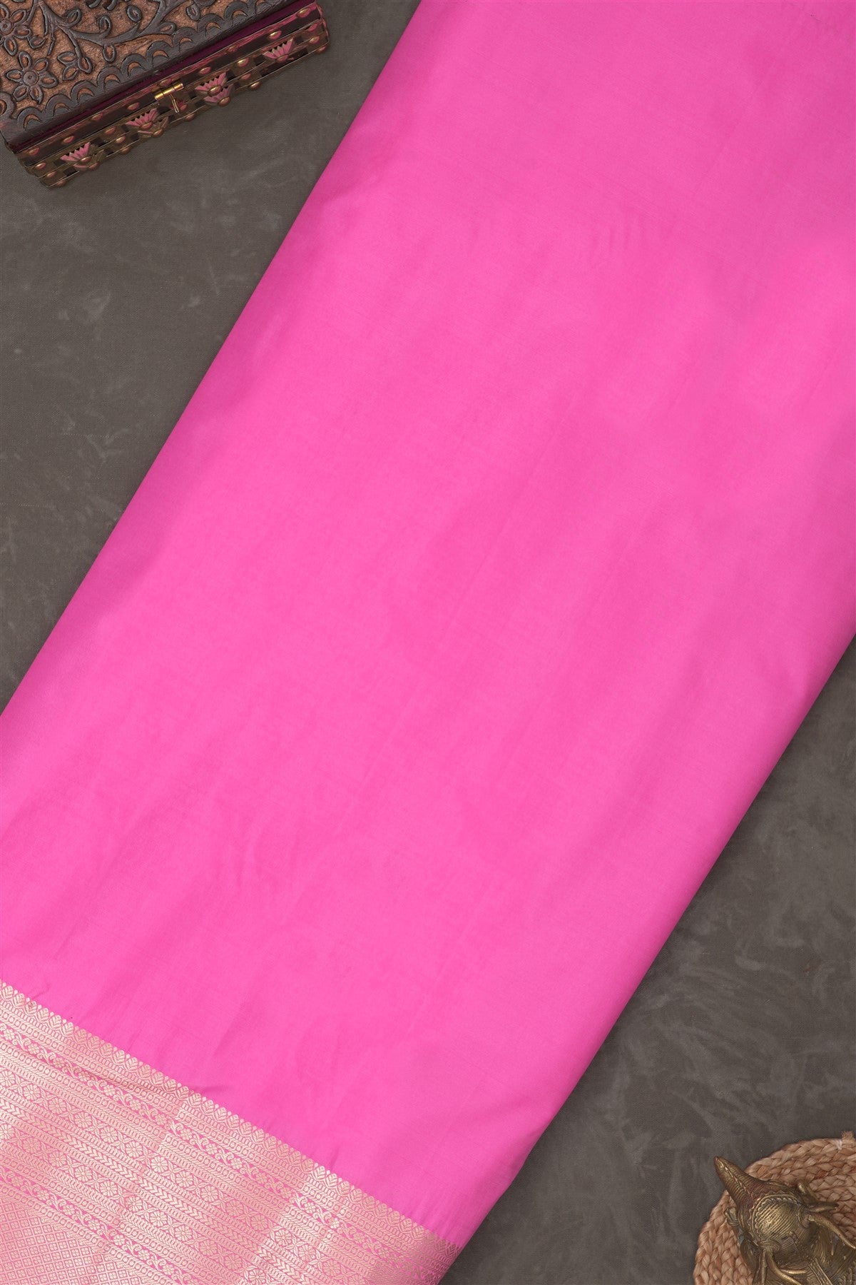 Semi Kanchipuram Silk Blend Lavander Saree