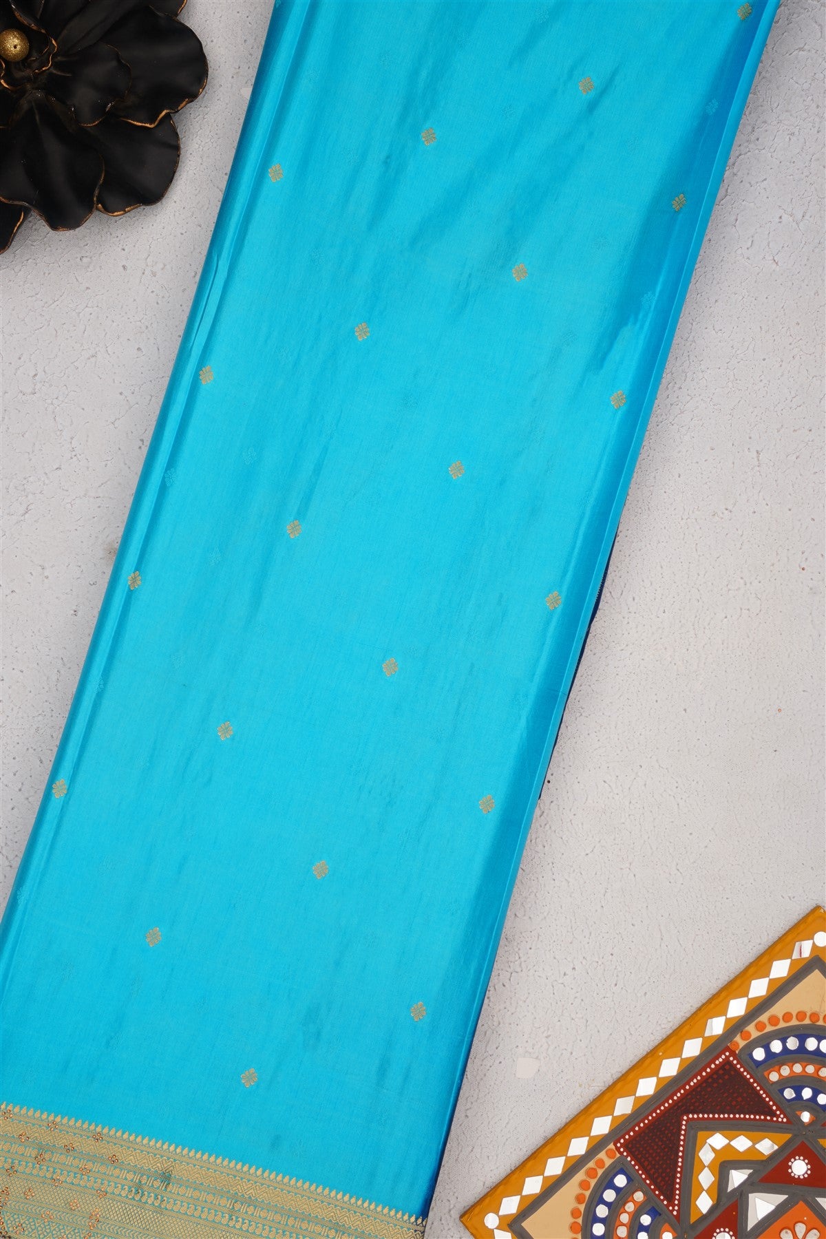 Banarasi Mashru Dark Blue Saree