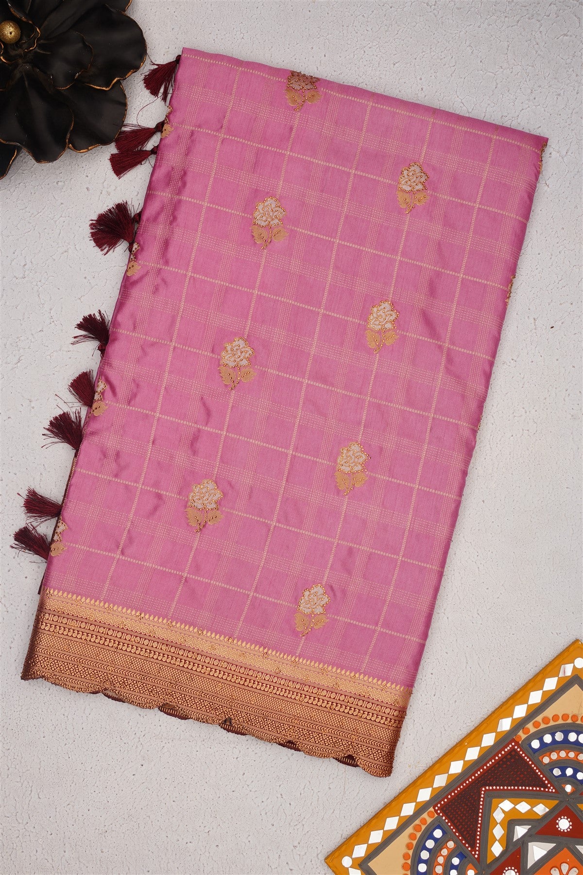 Banarasi Mashru Light Purple Saree