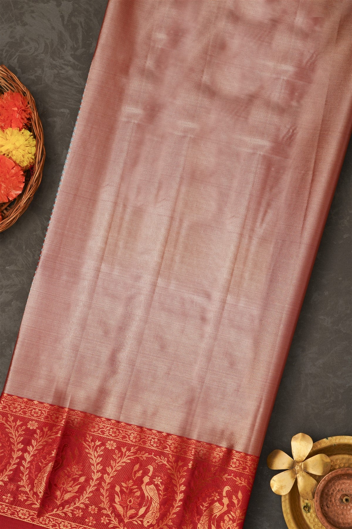Semi Pattu Silk Blend Sea Green Saree