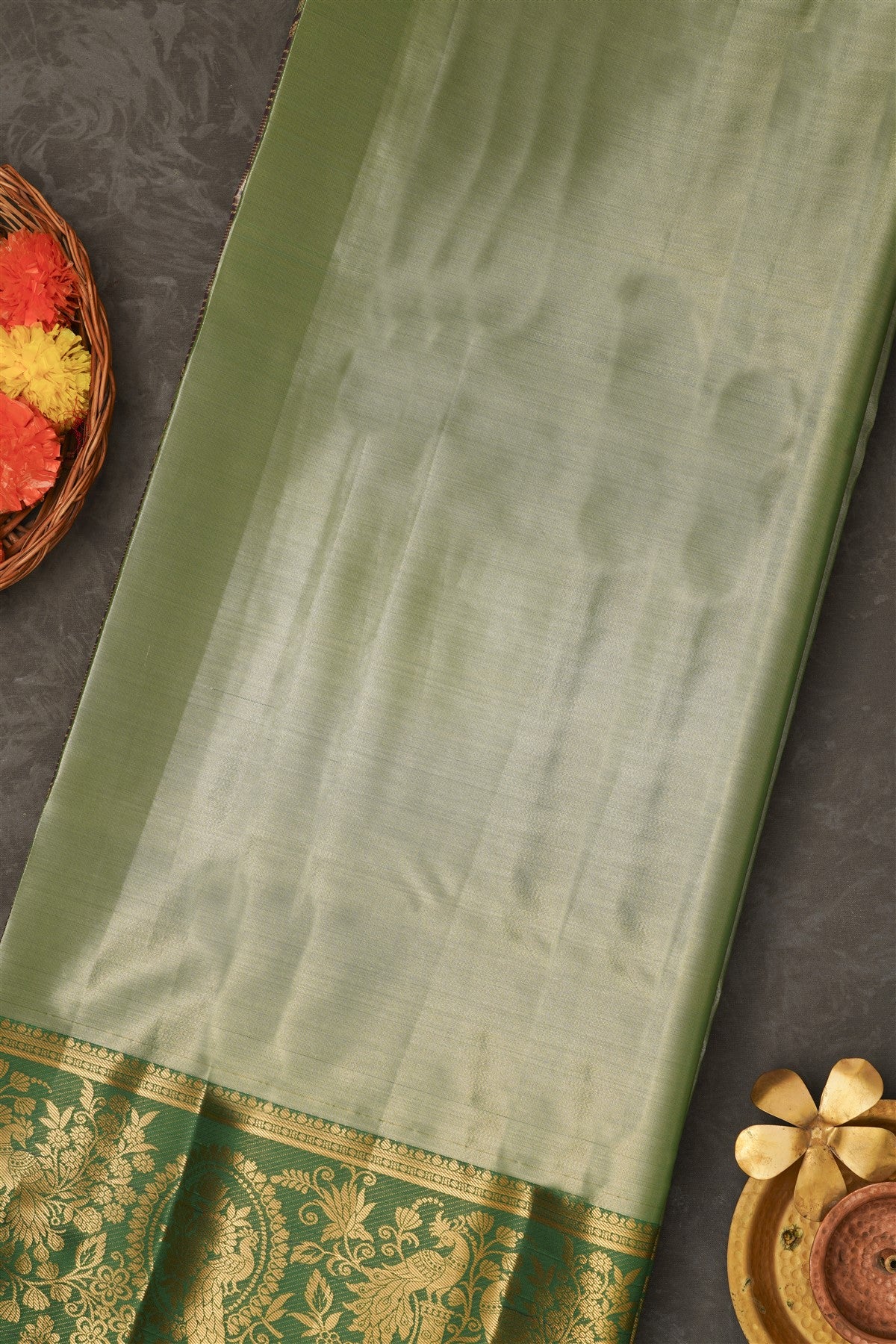 Semi Pattu Silk Blend Royal Blue Saree