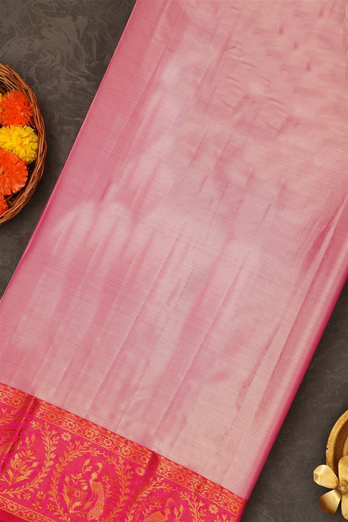 Semi Pattu Silk Blend Sea Blue Saree
