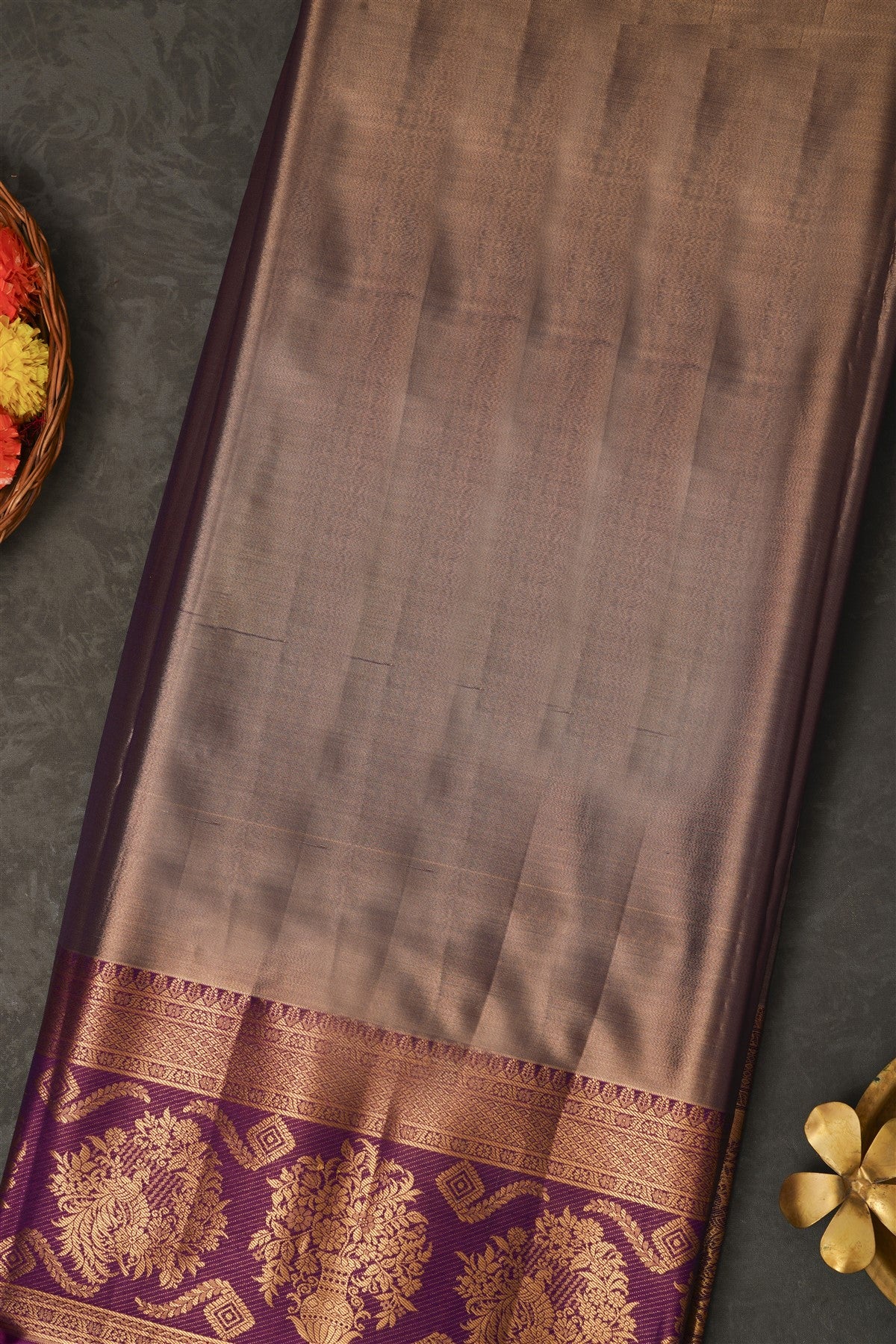 Semi Pattu Silk Blend Sea Blue Saree