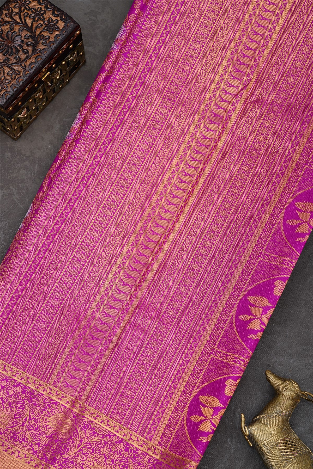 Semi Pattu Silk Blend Purple Saree