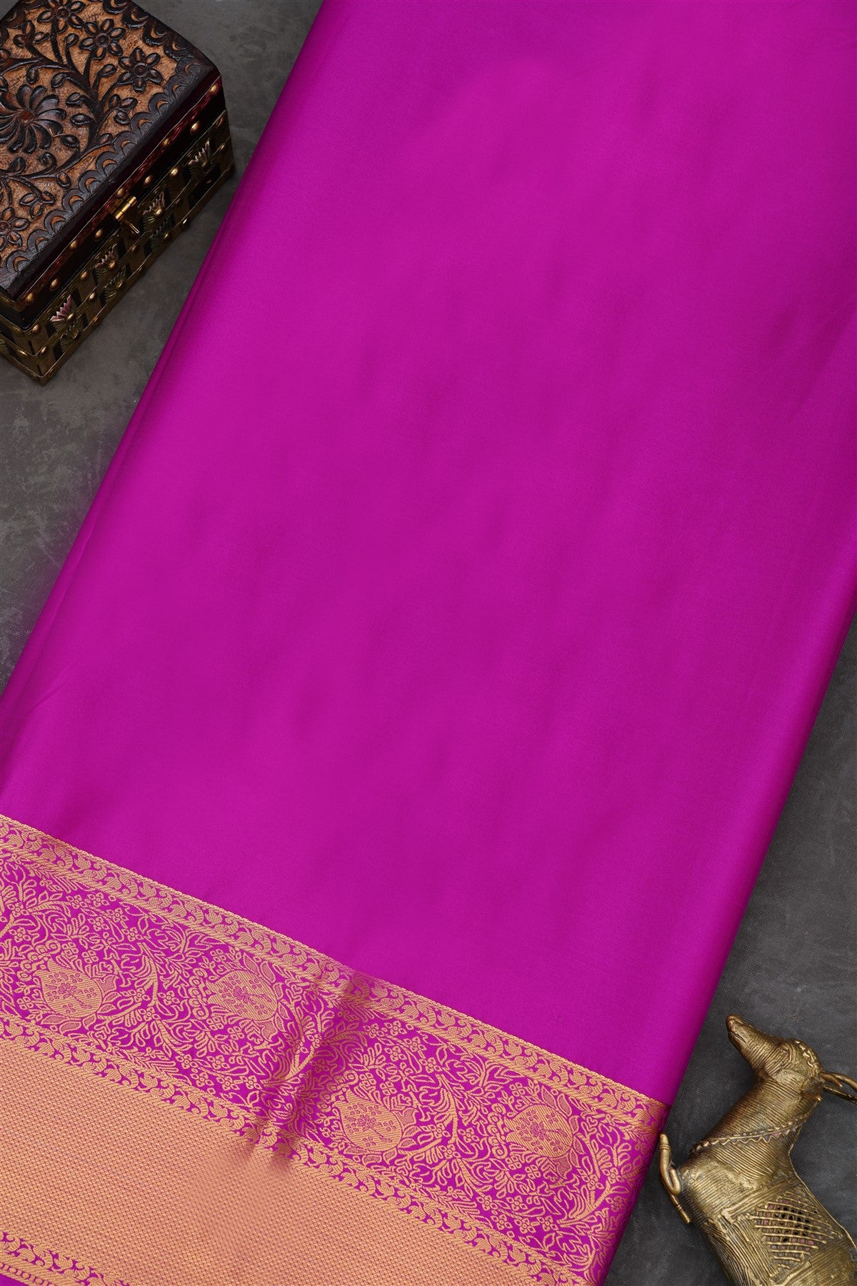 Semi Pattu Silk Blend Purple Saree