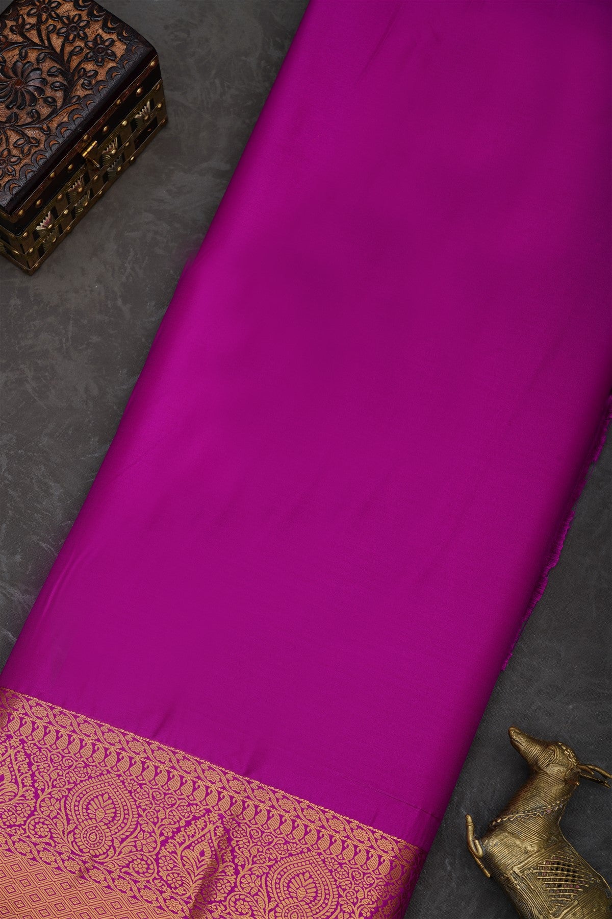 Semi Pattu Silk Blend Purple Saree