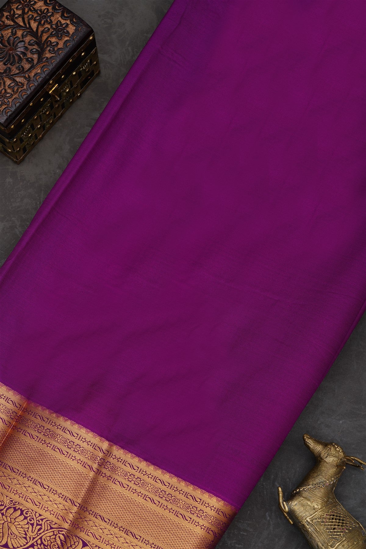 Semi Pattu Silk Blend Lavender Saree