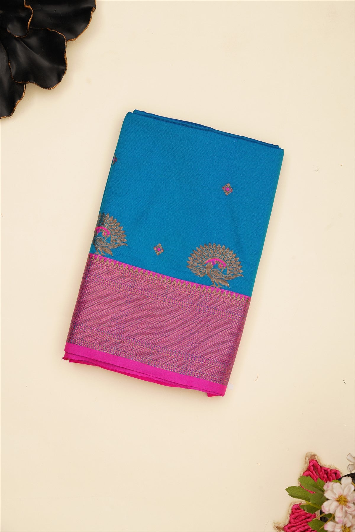 Narayanapet Soft Silk Blue Saree