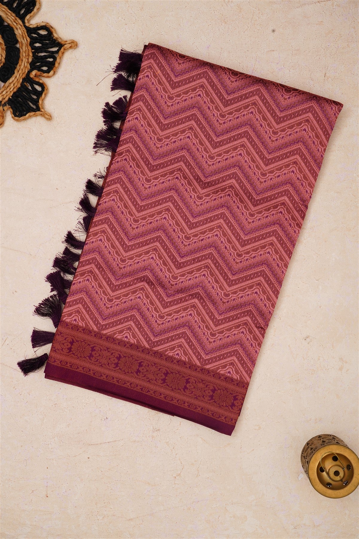 Fancy Madhurai Silk Light Pink Saree