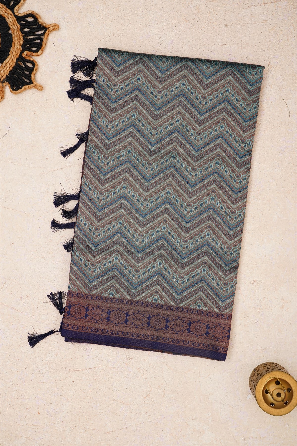 Fancy Madhurai Silk Sky Blue Saree