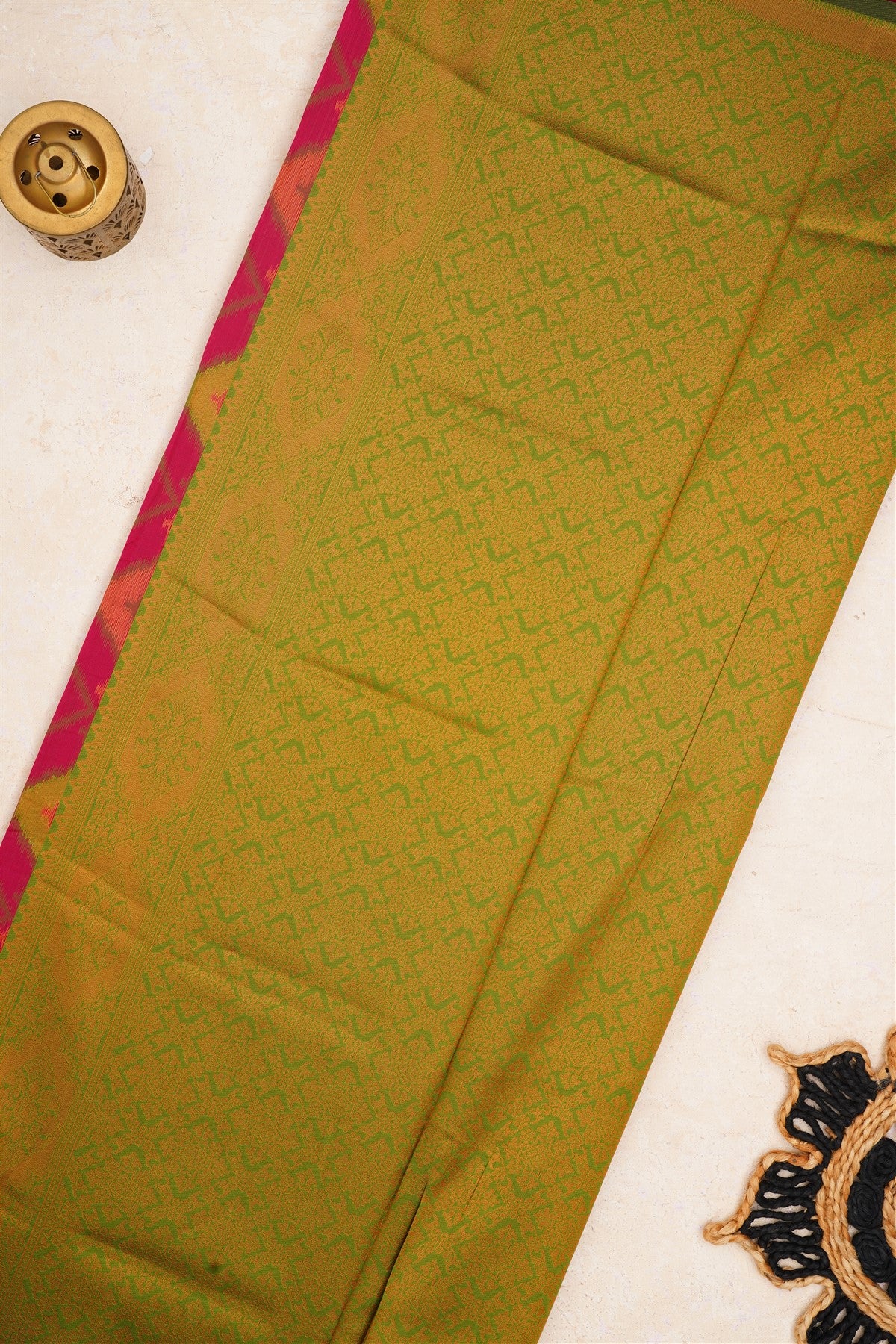 Ikat Silk Pink Saree