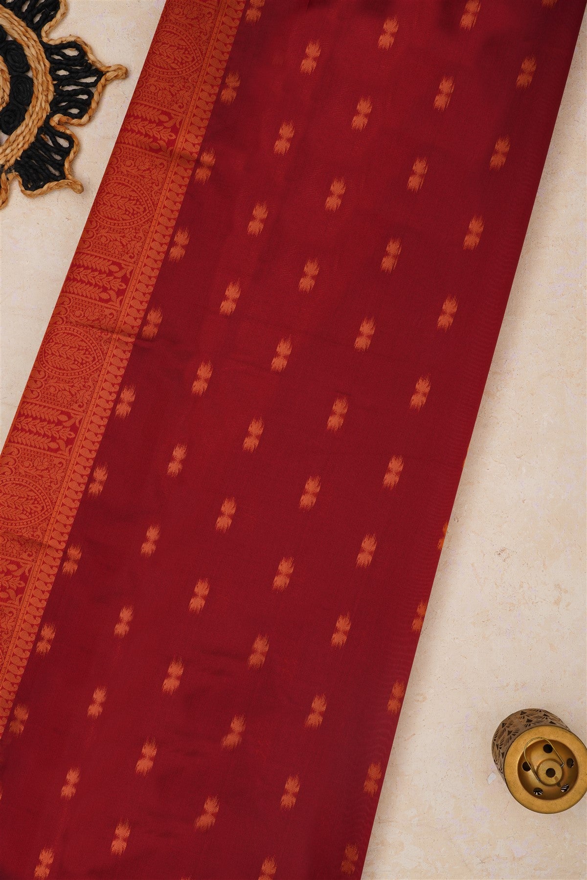 Ikat Silk Light Green Saree