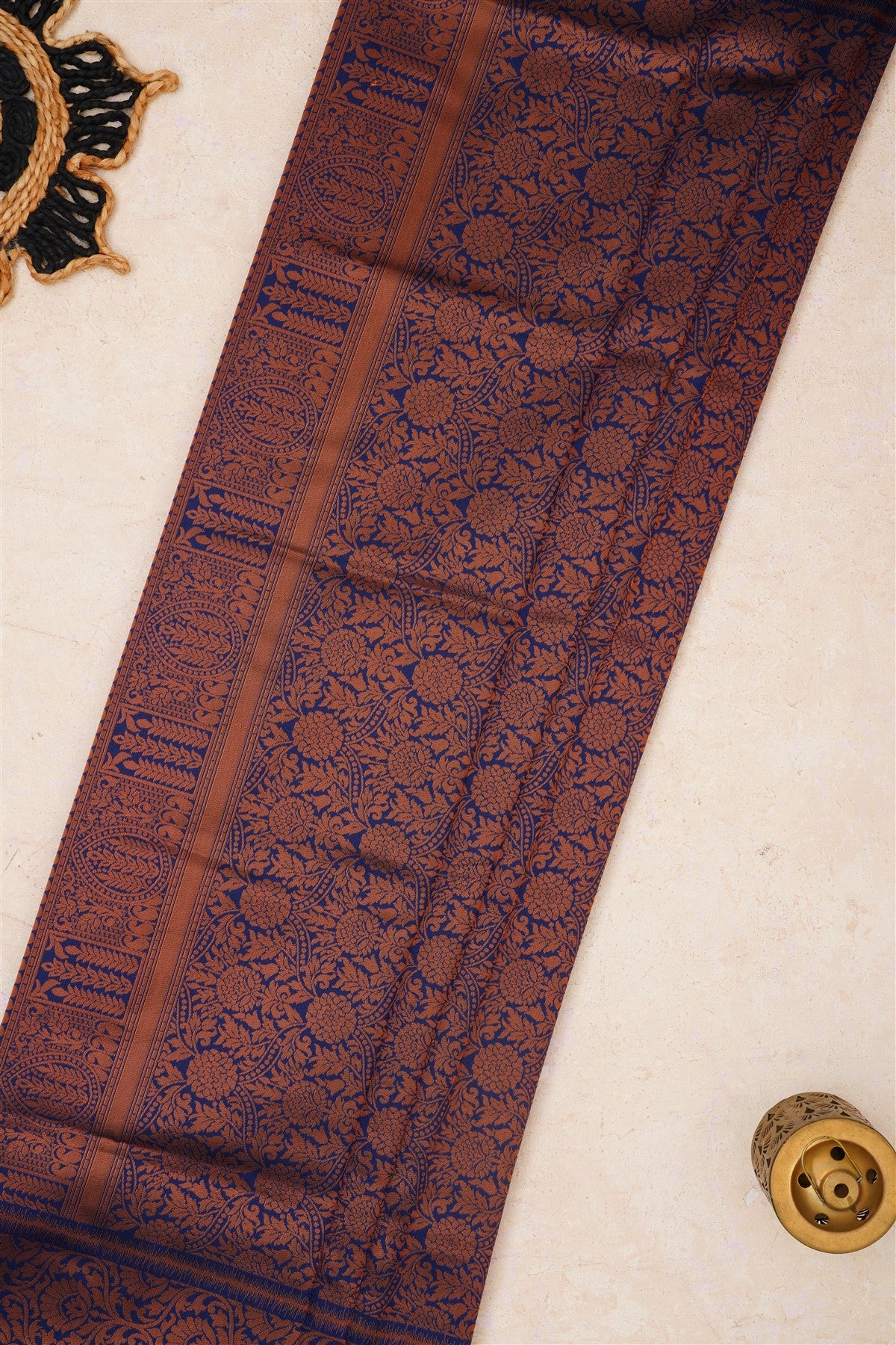 Ikat Silk Teal Saree