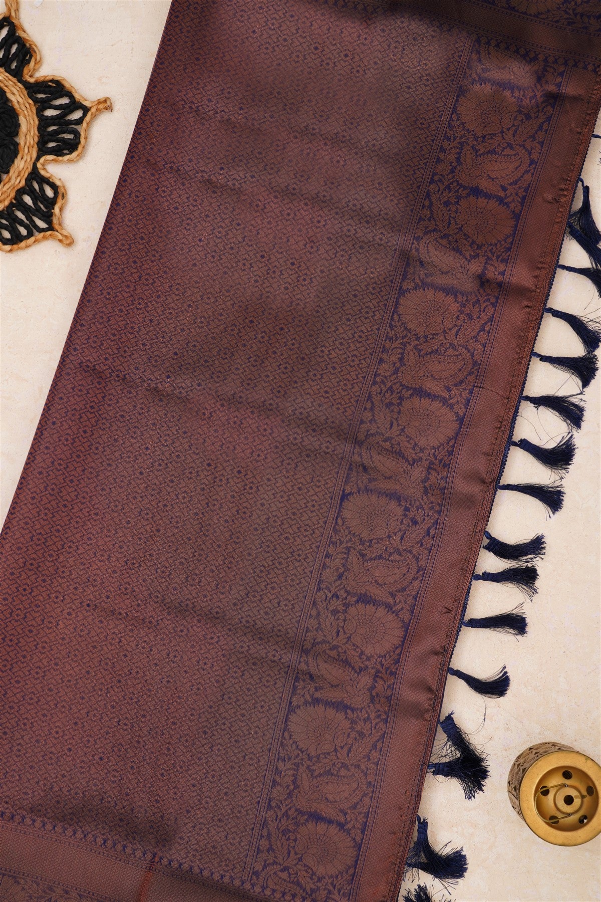 Ikat Silk Blue Saree