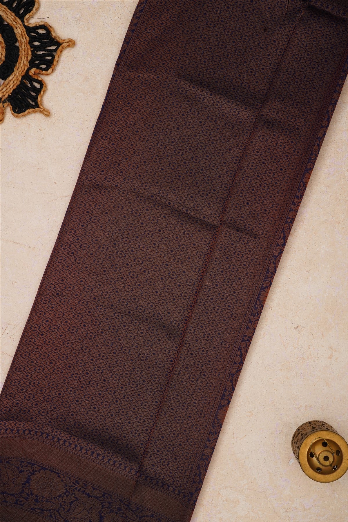Ikat Silk Teal Saree