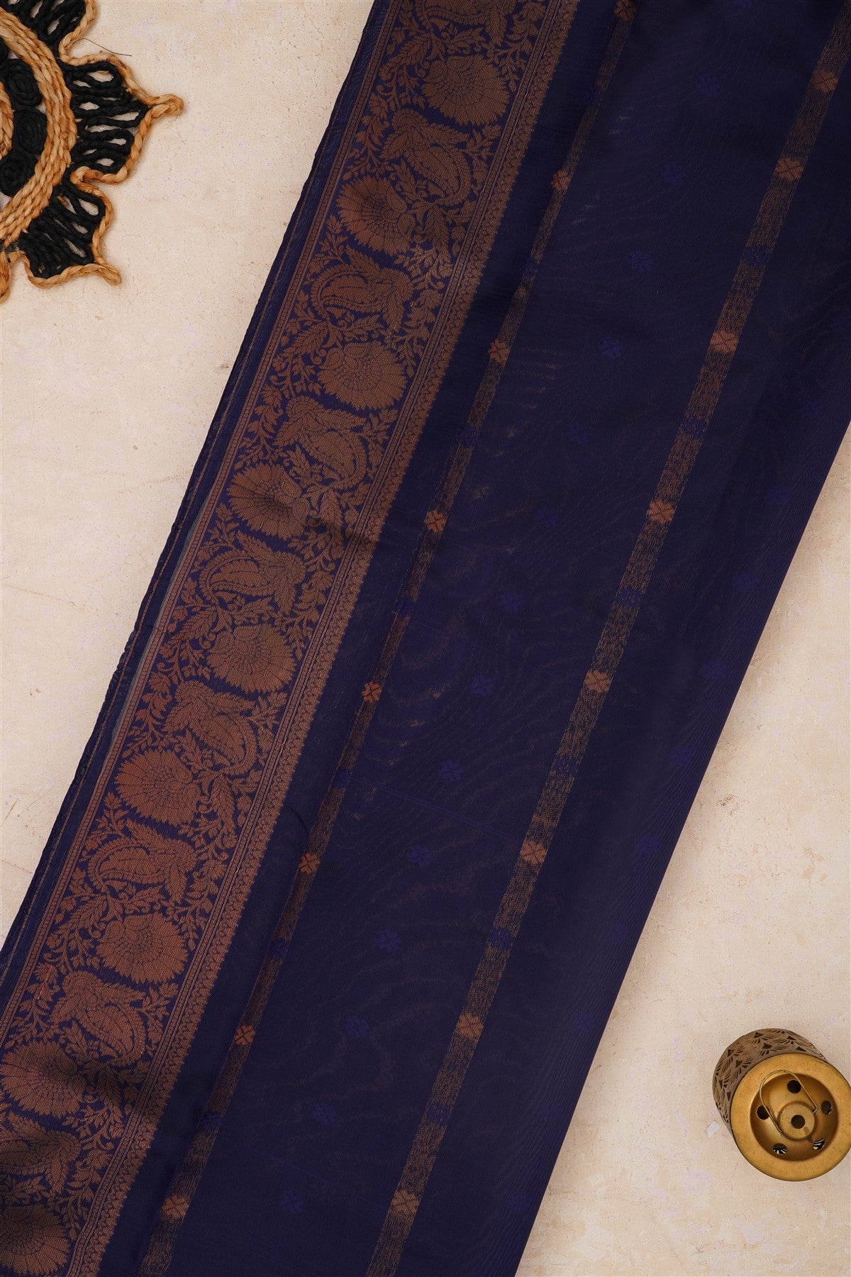 Ikat Silk Teal Saree