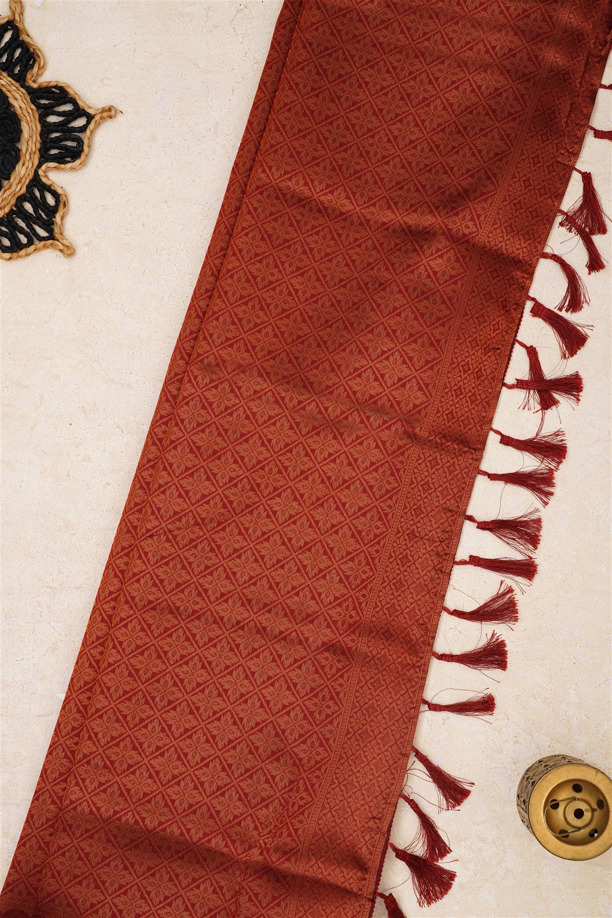 Ikat Silk Dark Green Saree