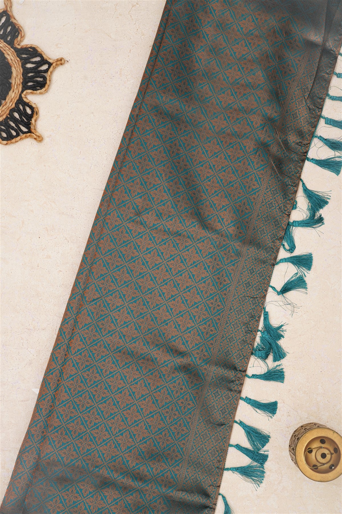 Ikat Silk Purple Saree