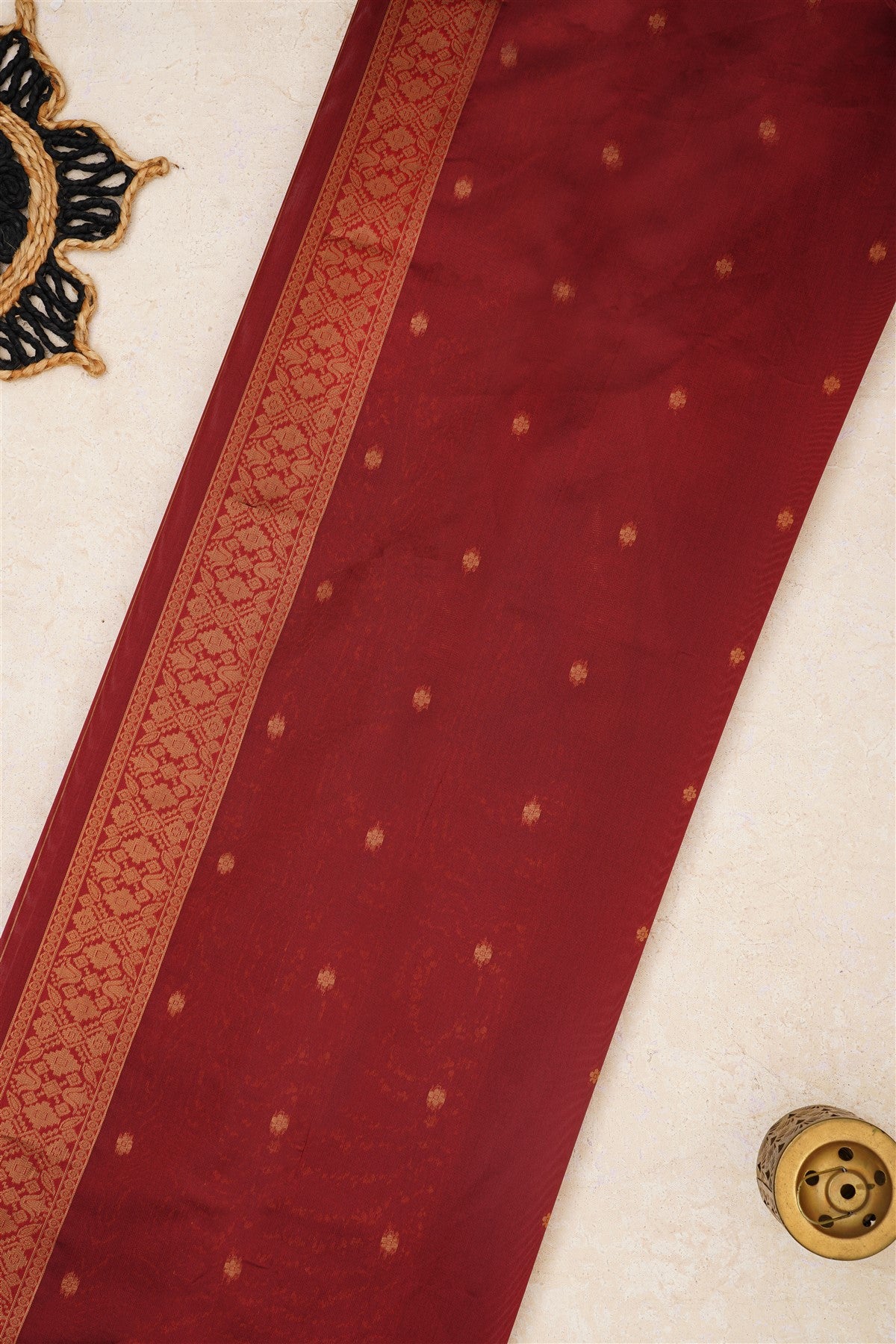 Ikat Silk Dark Green Saree