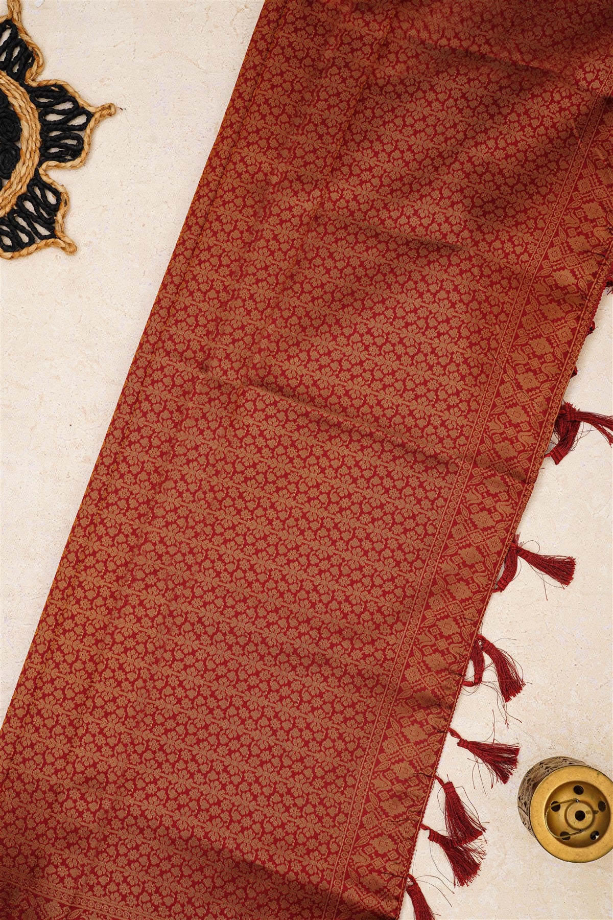 Ikat Silk Dark Green Saree