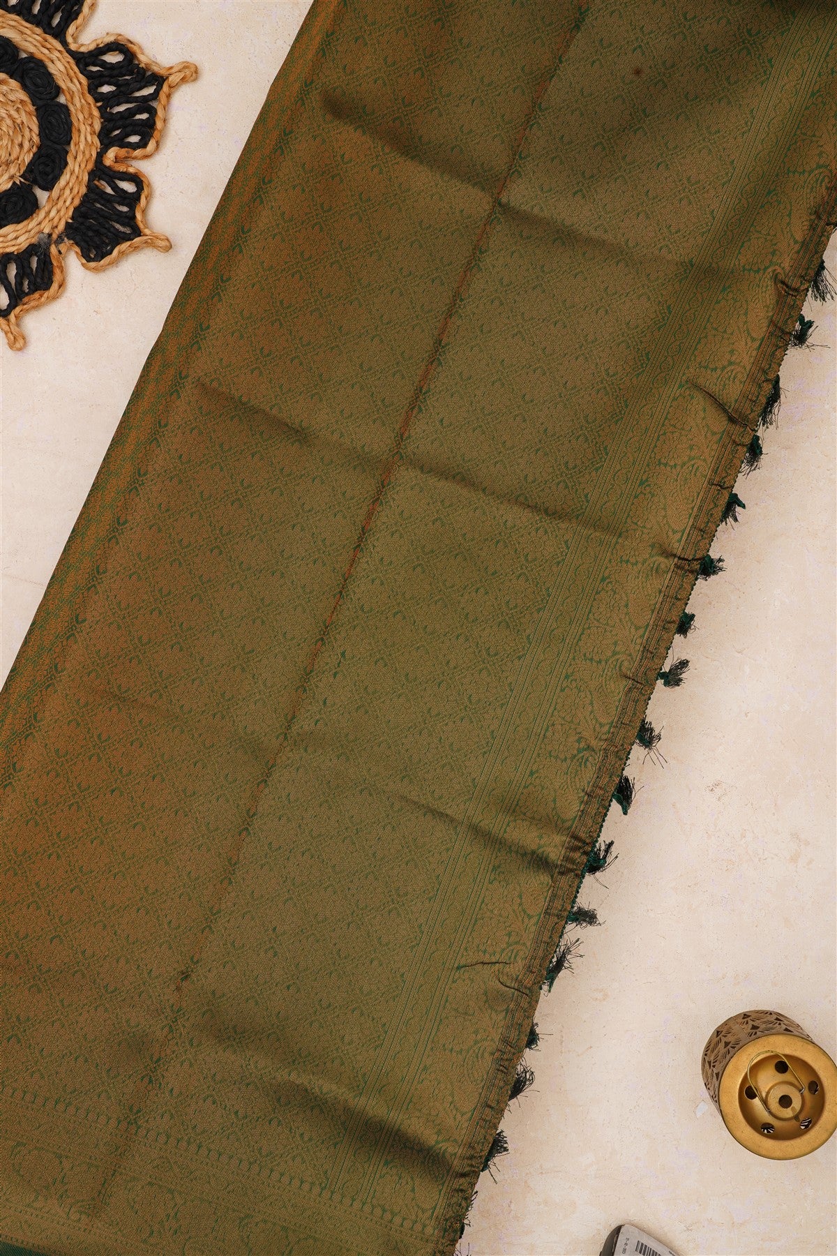 Fancy Silk Lemon Yellow Saree
