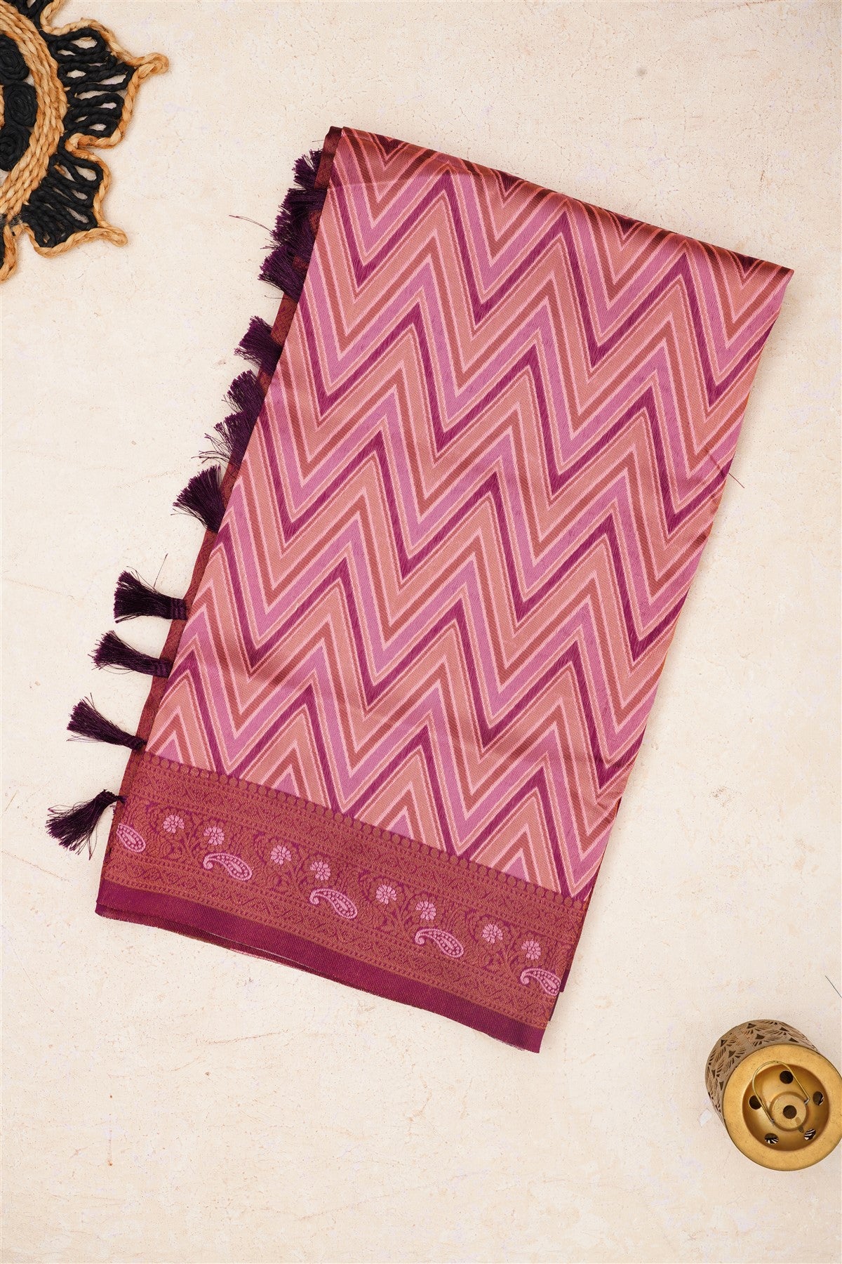 Fancy Silk Light Pink Saree