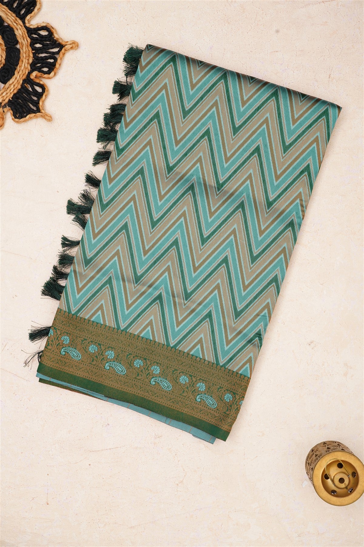 Fancy Silk Sky Blue Saree