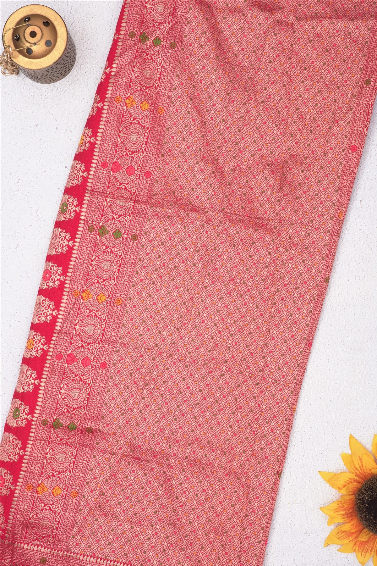 Banarasi Viscose Georgette Red Saree