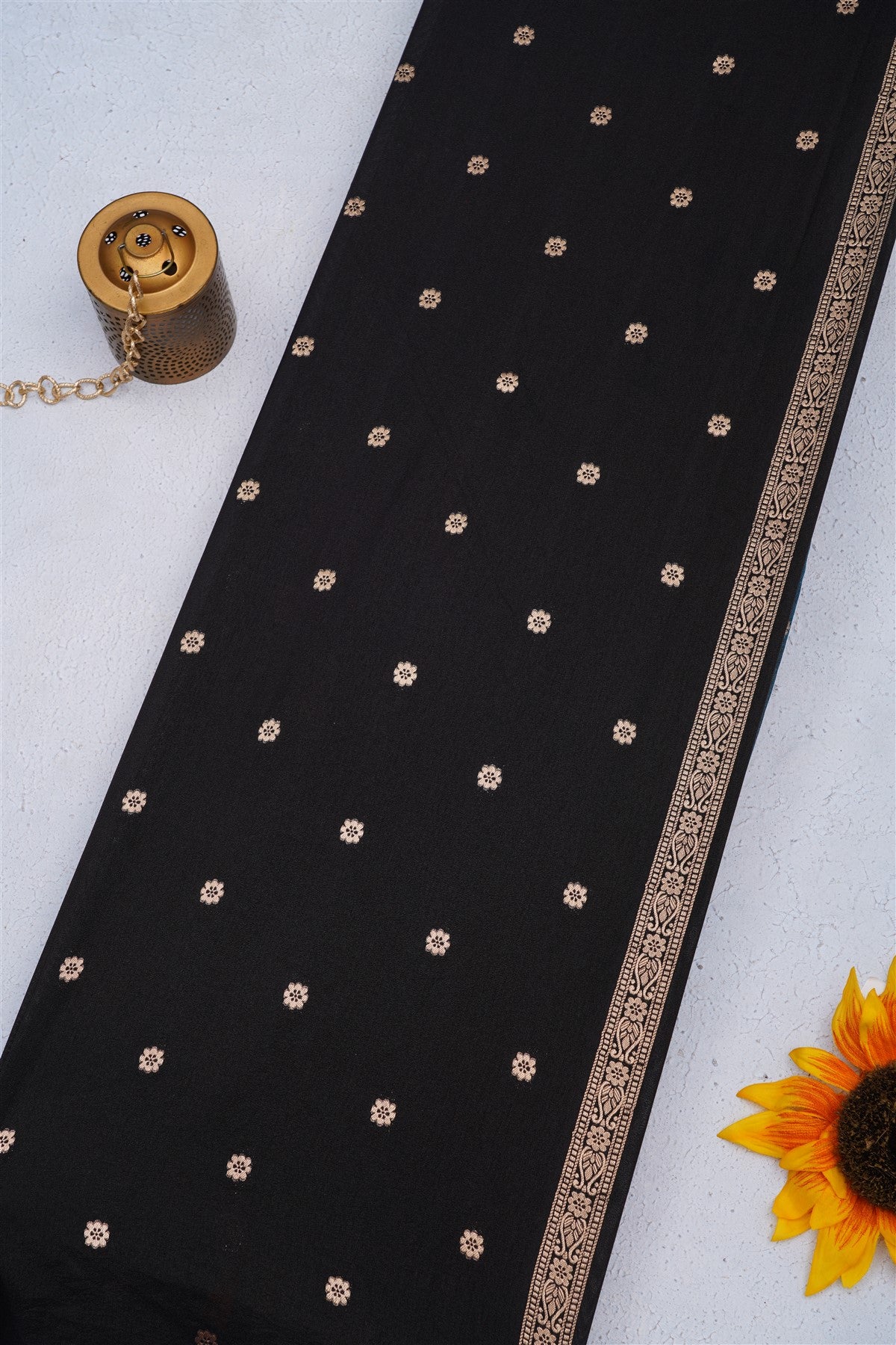 Banarasi Viscose Georgette Black Saree