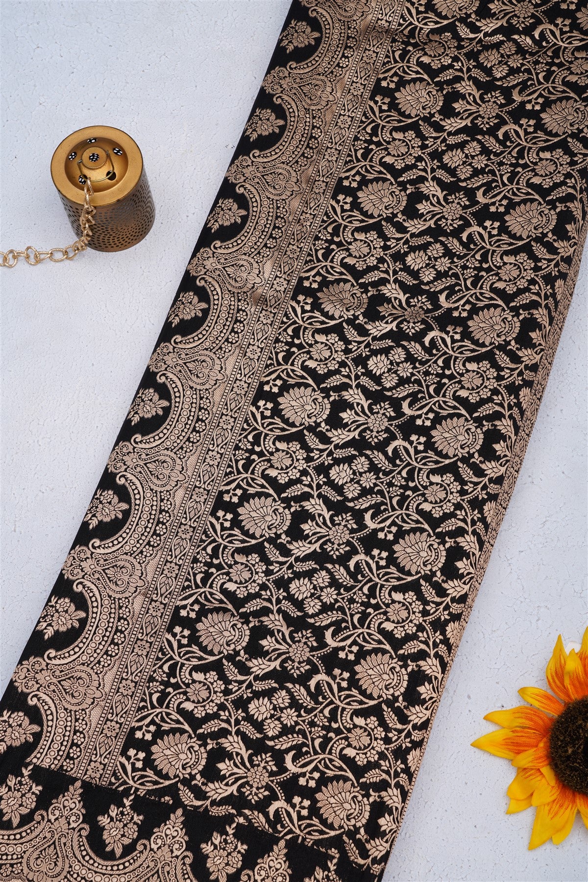 Banarasi Viscose Georgette Black Saree