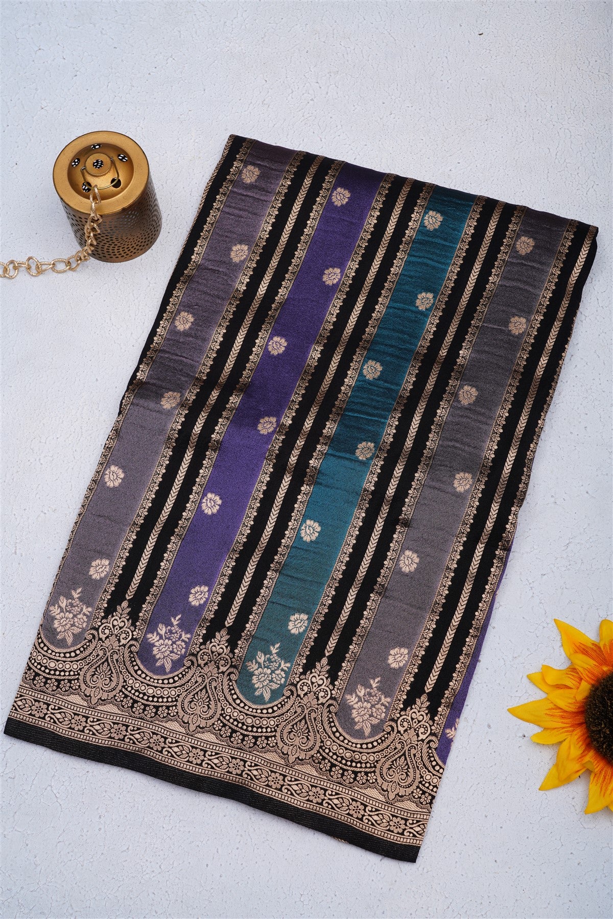 Banarasi Viscose Georgette Black Saree
