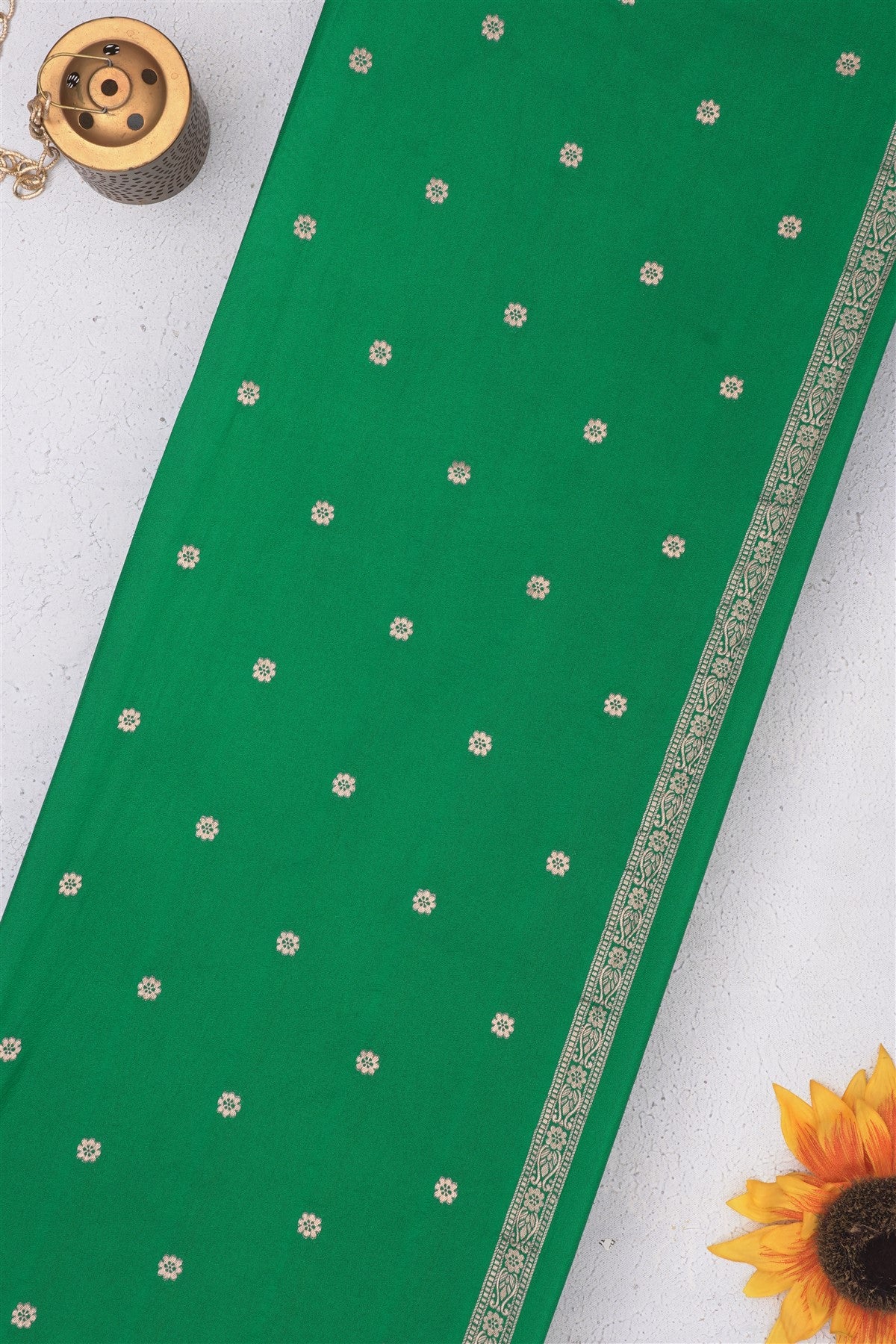 Banarasi Viscose Georgette Green Saree