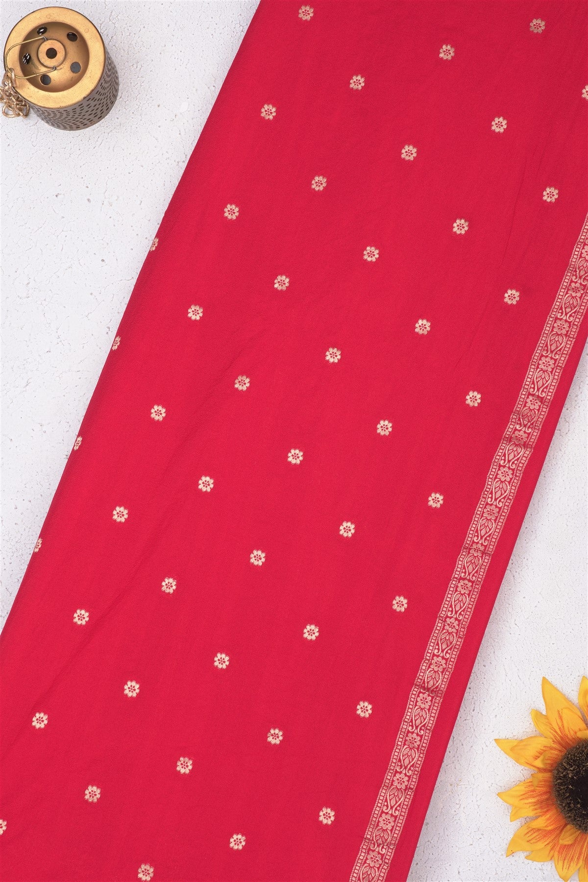 Banarasi Viscose Georgette Red Saree