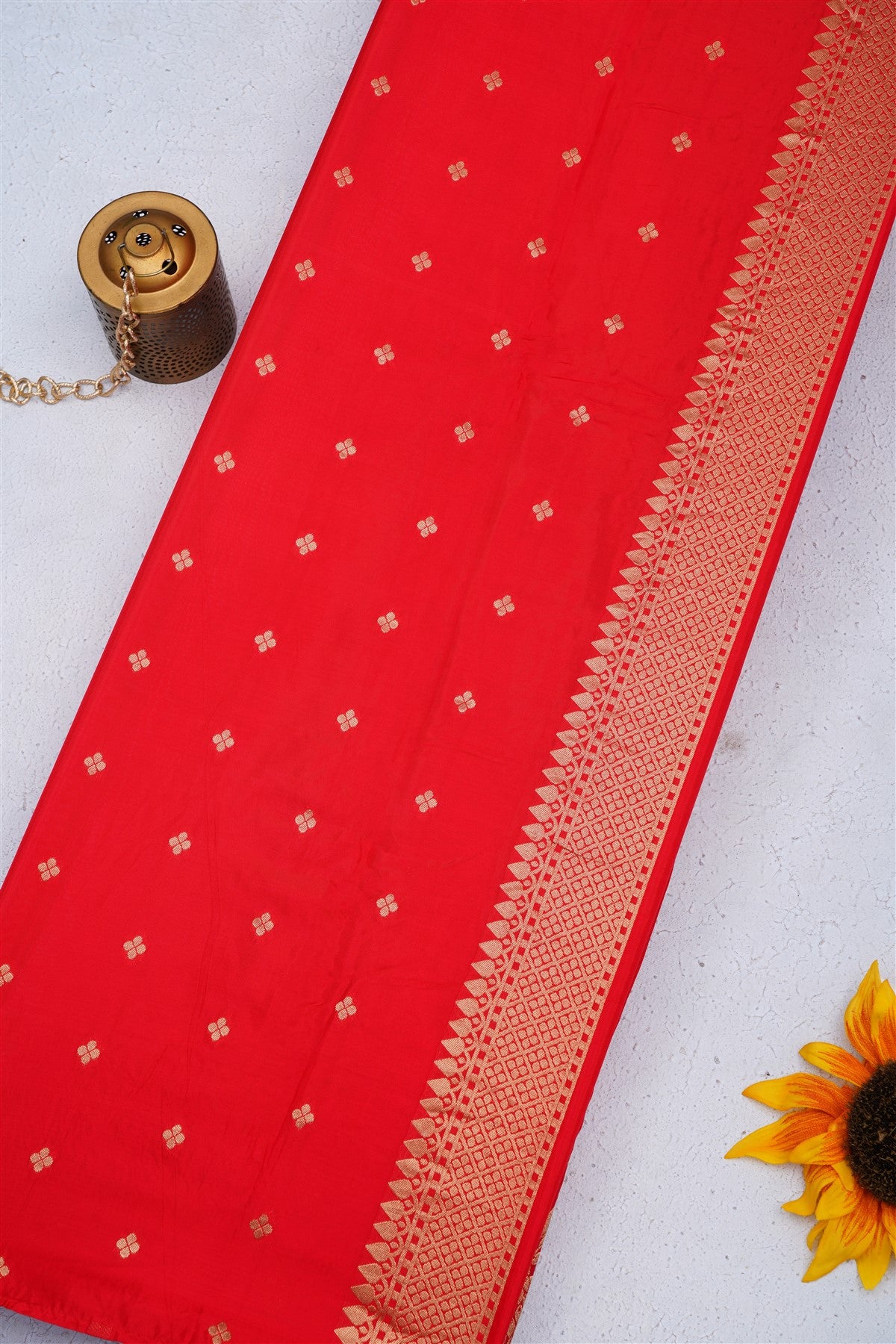 Banarasi Crepe Silk Red Saree