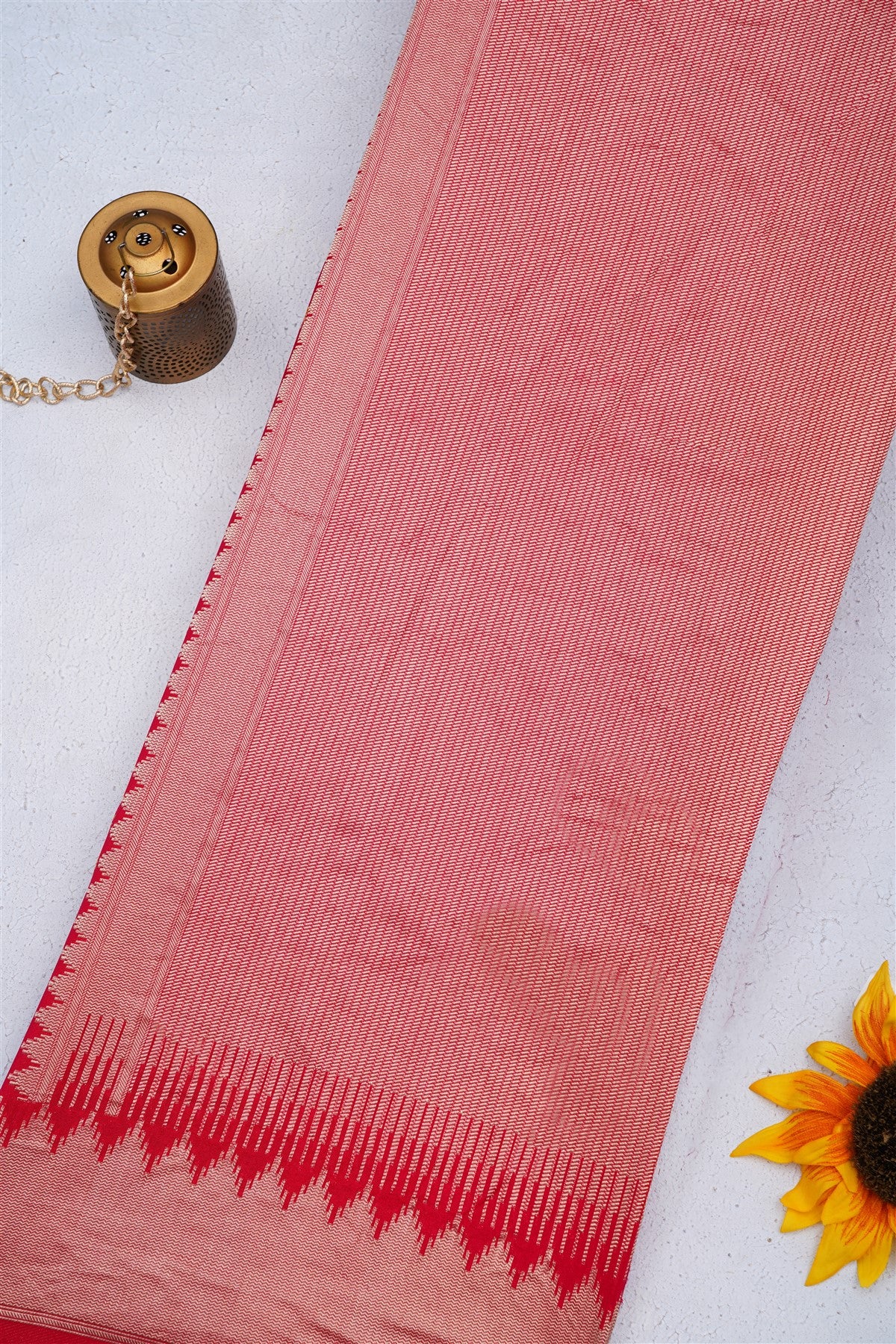 Banarasi Viscose Georgette Dark Pink Saree