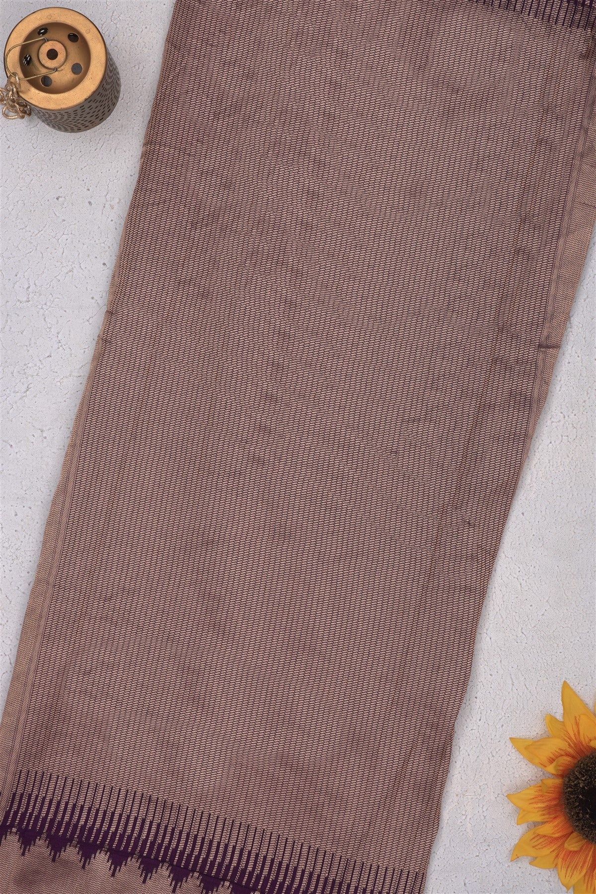 Banarasi Viscose Georgette Dark Violet Saree