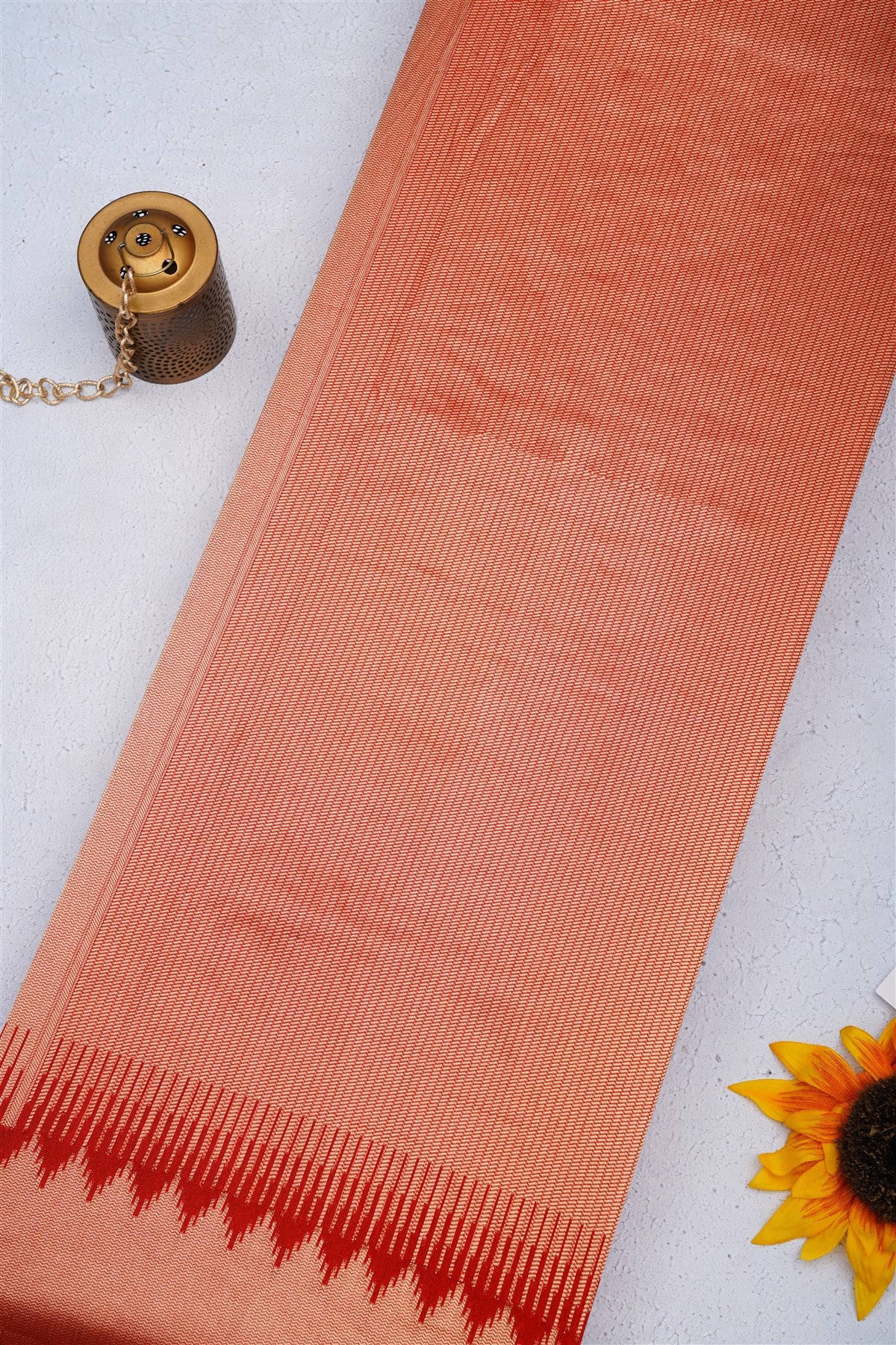 Banarasi Viscose Georgette Orange Saree