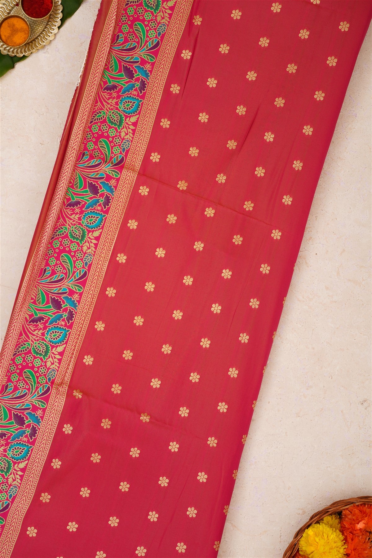 Pashmina Silk Lime Green Saree