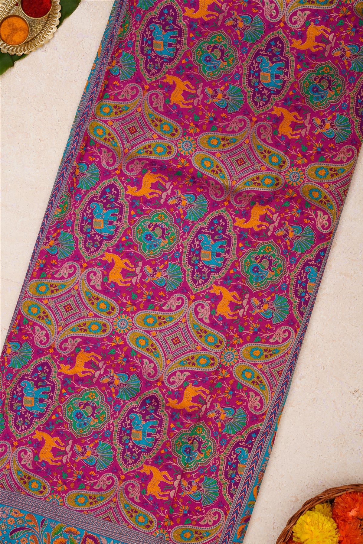Pashmina Silk Purple Saree