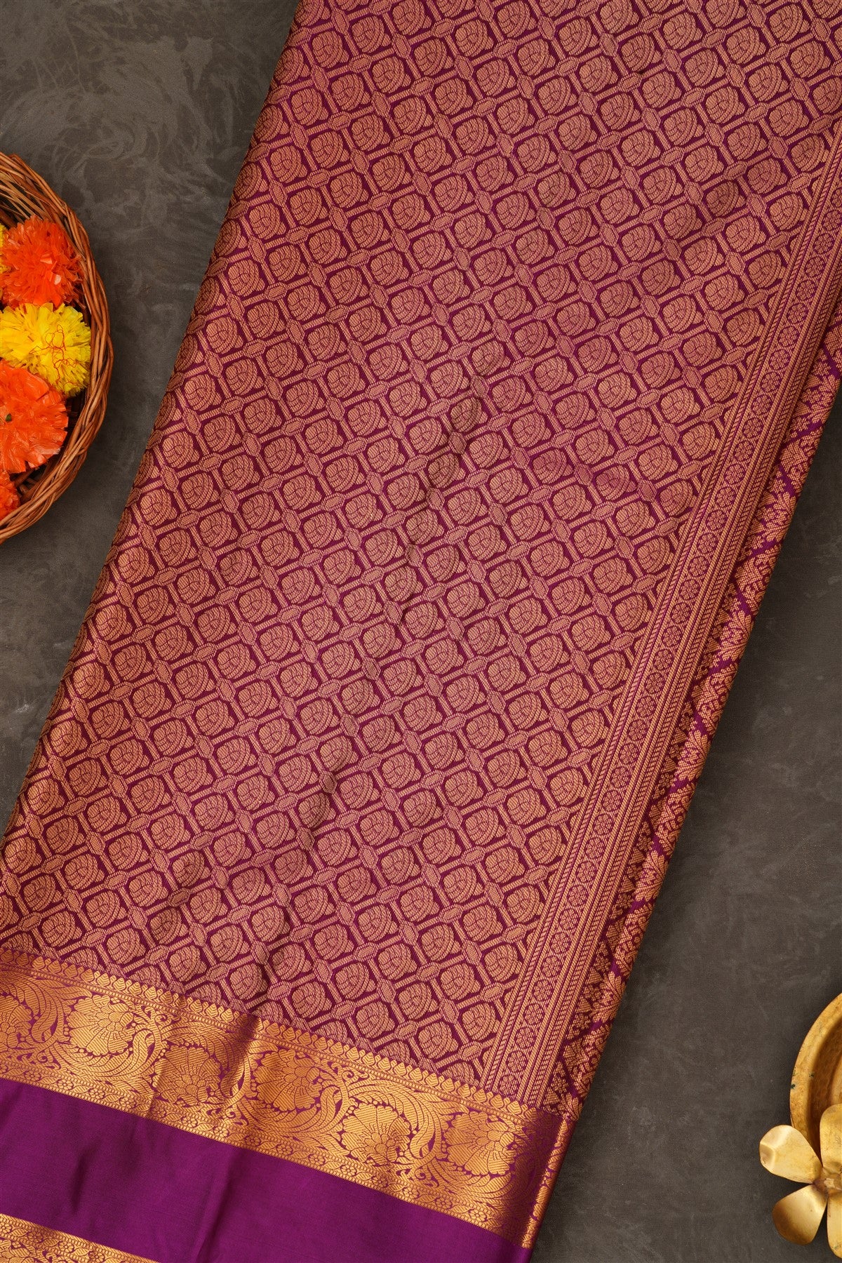 Semi Pattu Silk Blend Light Olive Green Saree