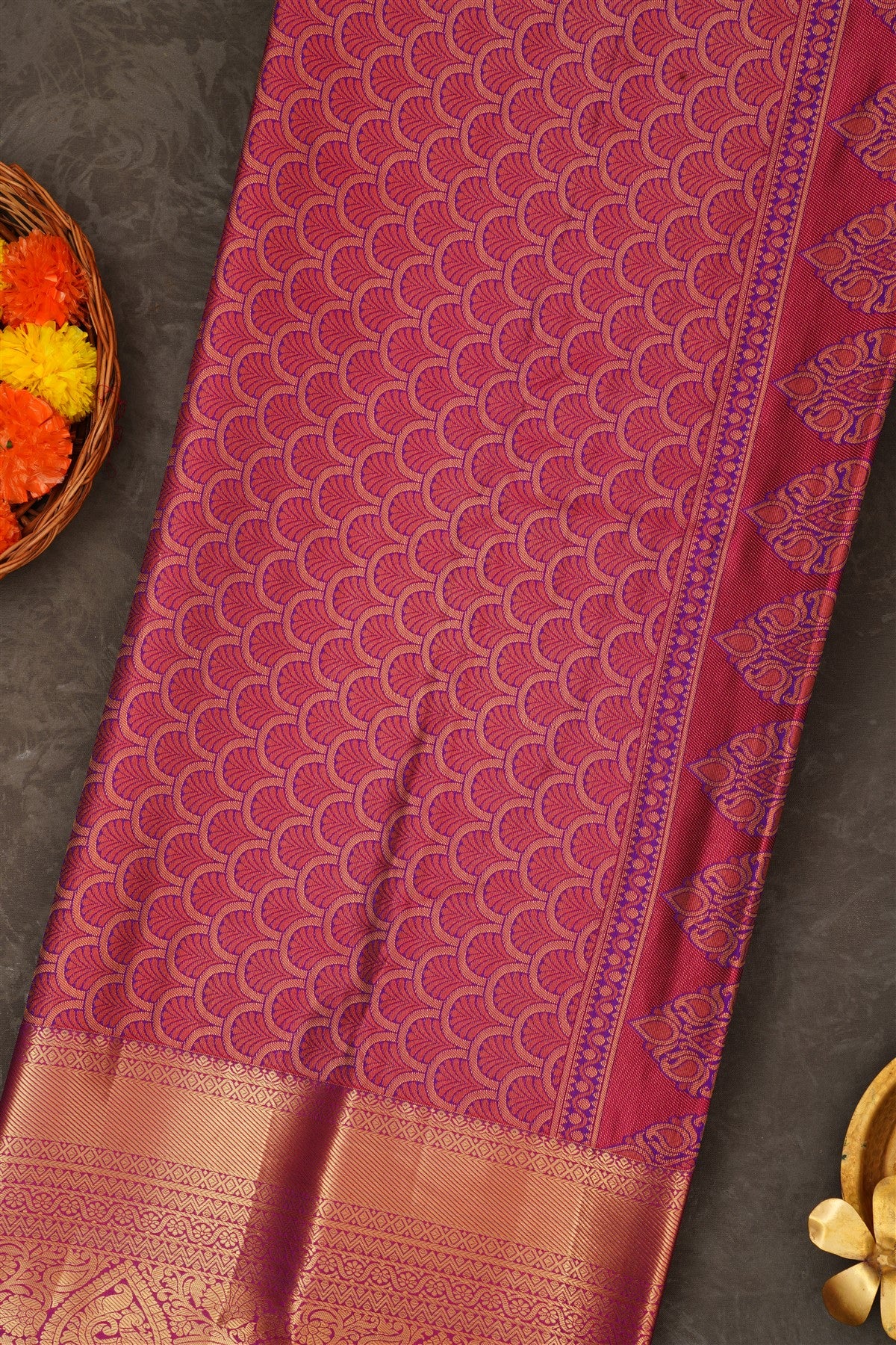 Semi Pattu Silk Blend Teal Saree