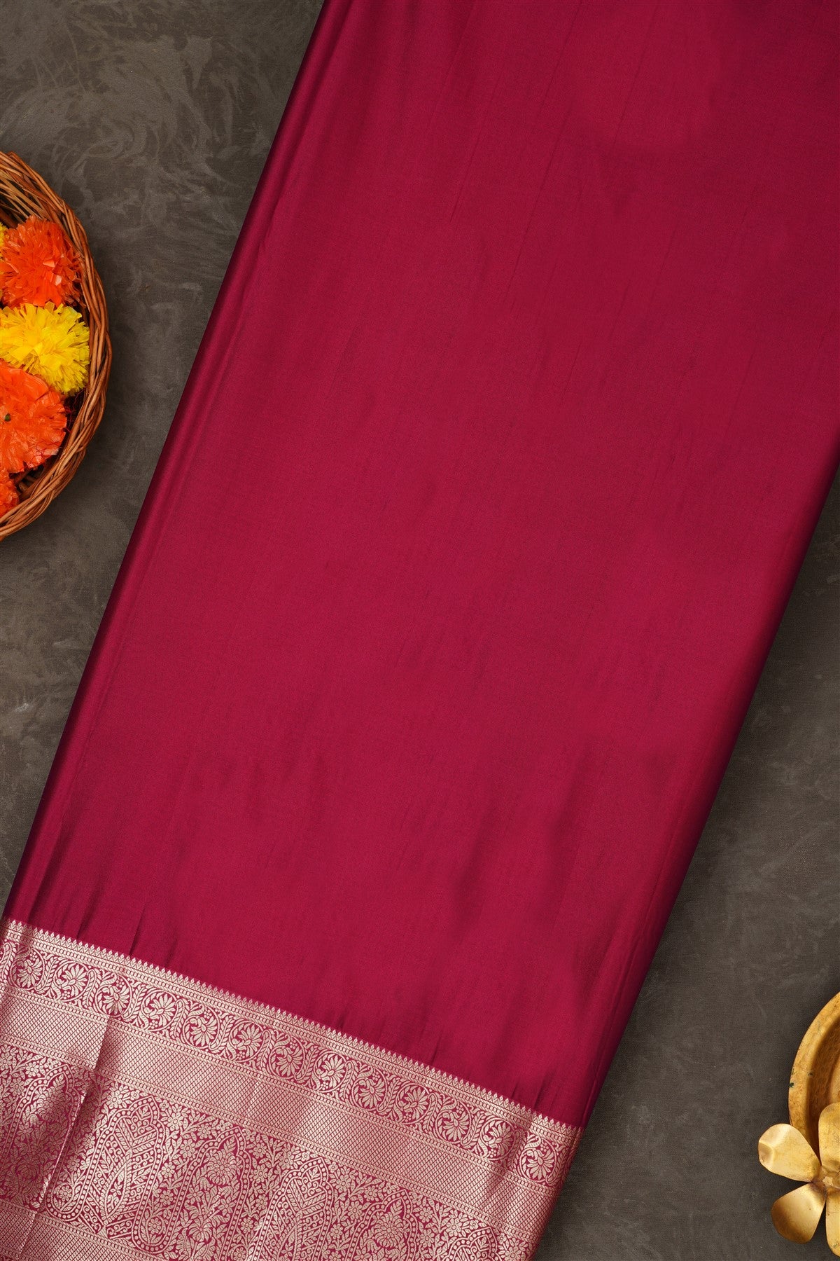Semi Pattu Silk Blend Purple Saree