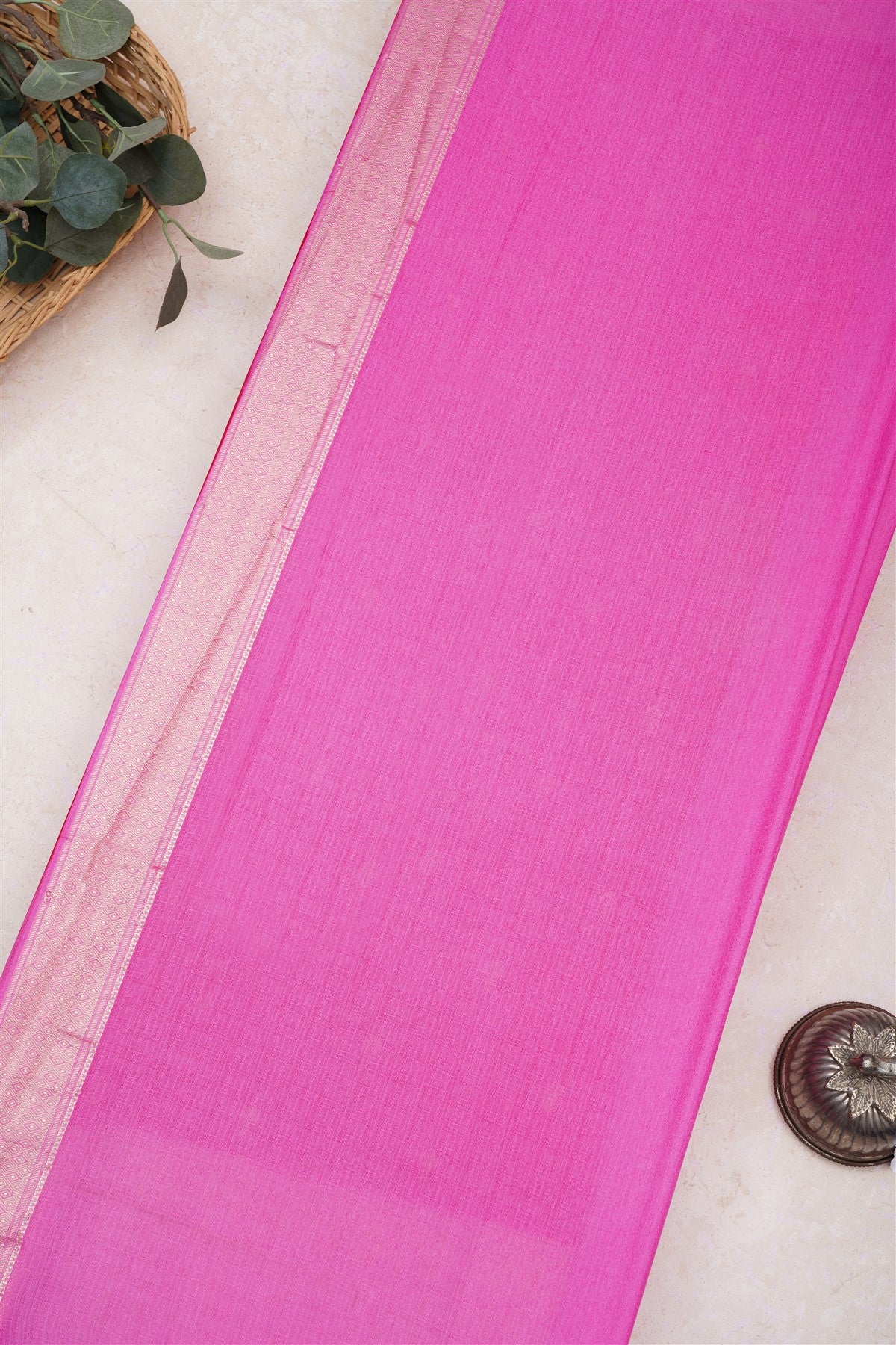 Banarasi Viscose Georgette Pink Saree