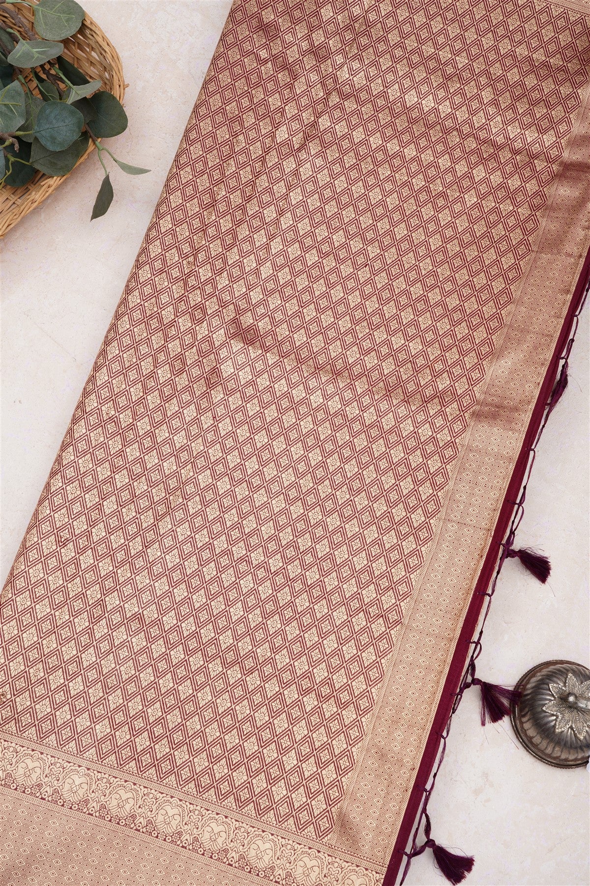 Banarasi Viscose Georgette Purple Saree