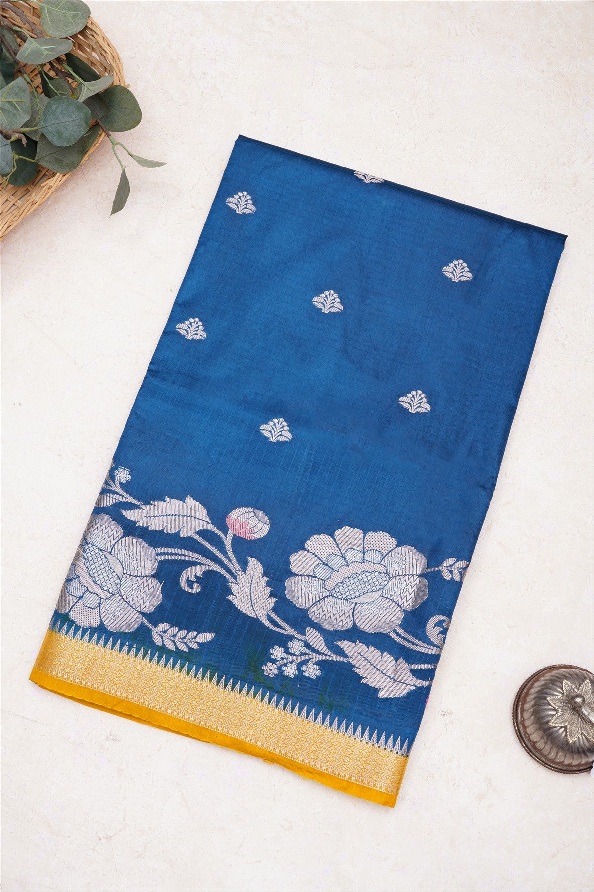 Banarasi Kathan Silk Dark Blue Saree