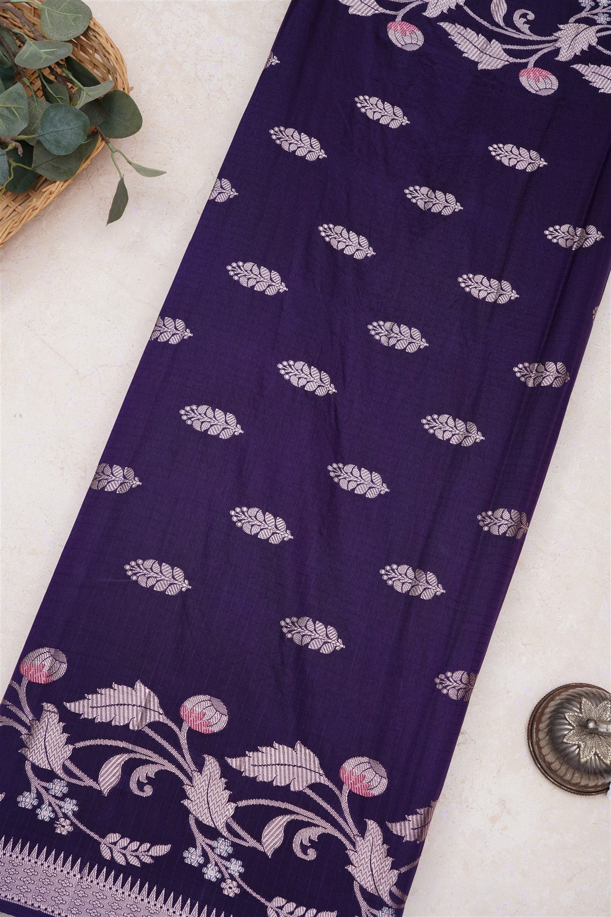 Banarasi Kathan Silk Pink Saree